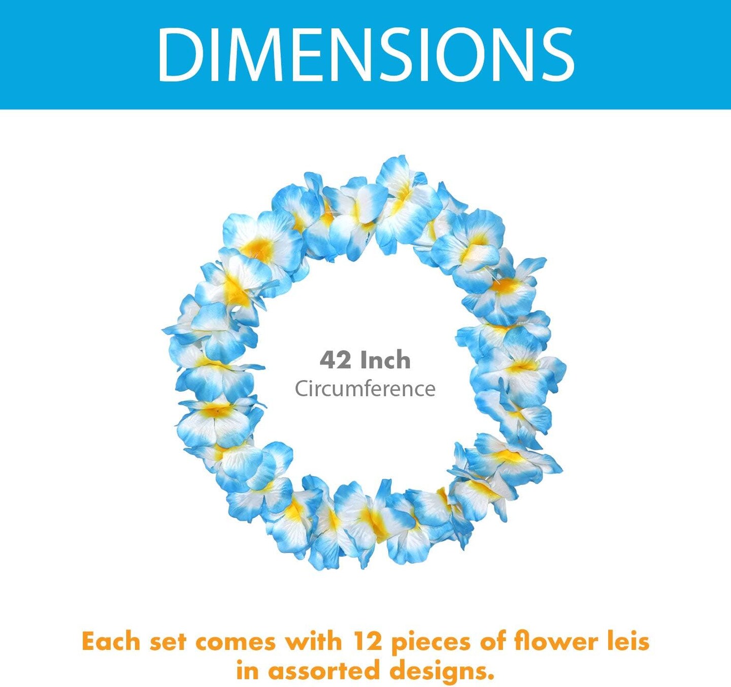 12 Pack Thickened Summer Hawaiian Leis Floral Necklace for Hula Dance Luau Party, Party Favors Celebrations and Decorations