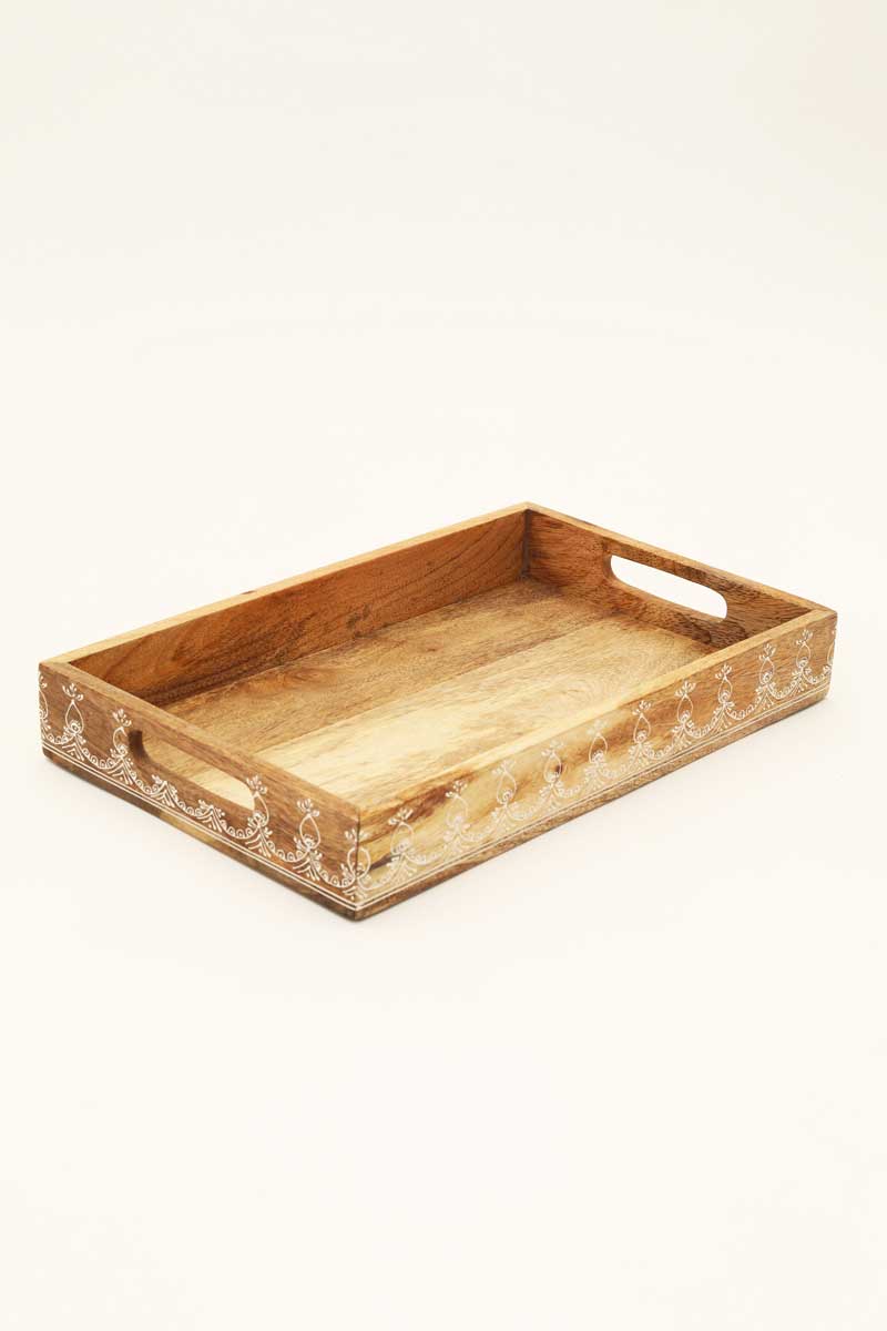 Wooden Tray (Nested) - Set of 3 Pcs - Natural