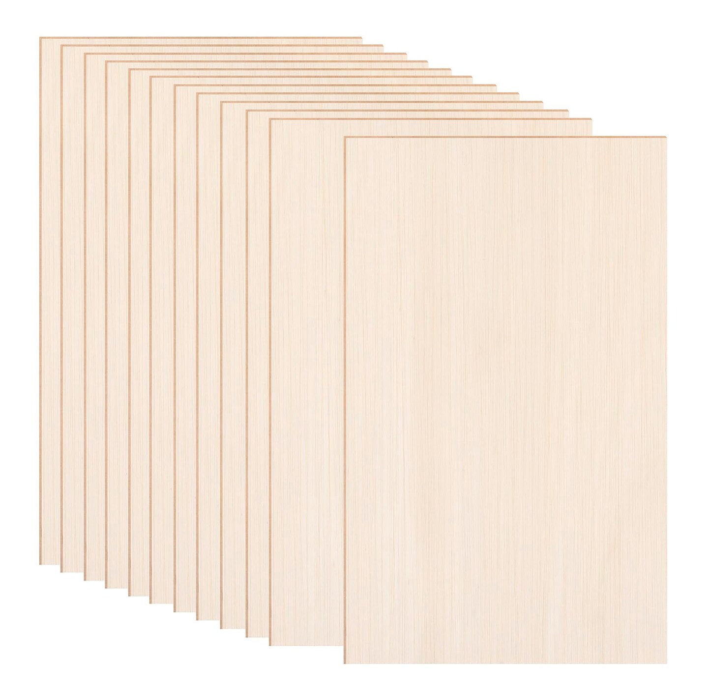 12 Pack Basswood Sheets 12x8 x 1/13 Inch Thin Plywood Balsa Wood Sheets Unfinished Wood Boards Balsa Wood Sheets for Crafts Laser Cutting Wood Burning and Drawing (12 x 8 inch)