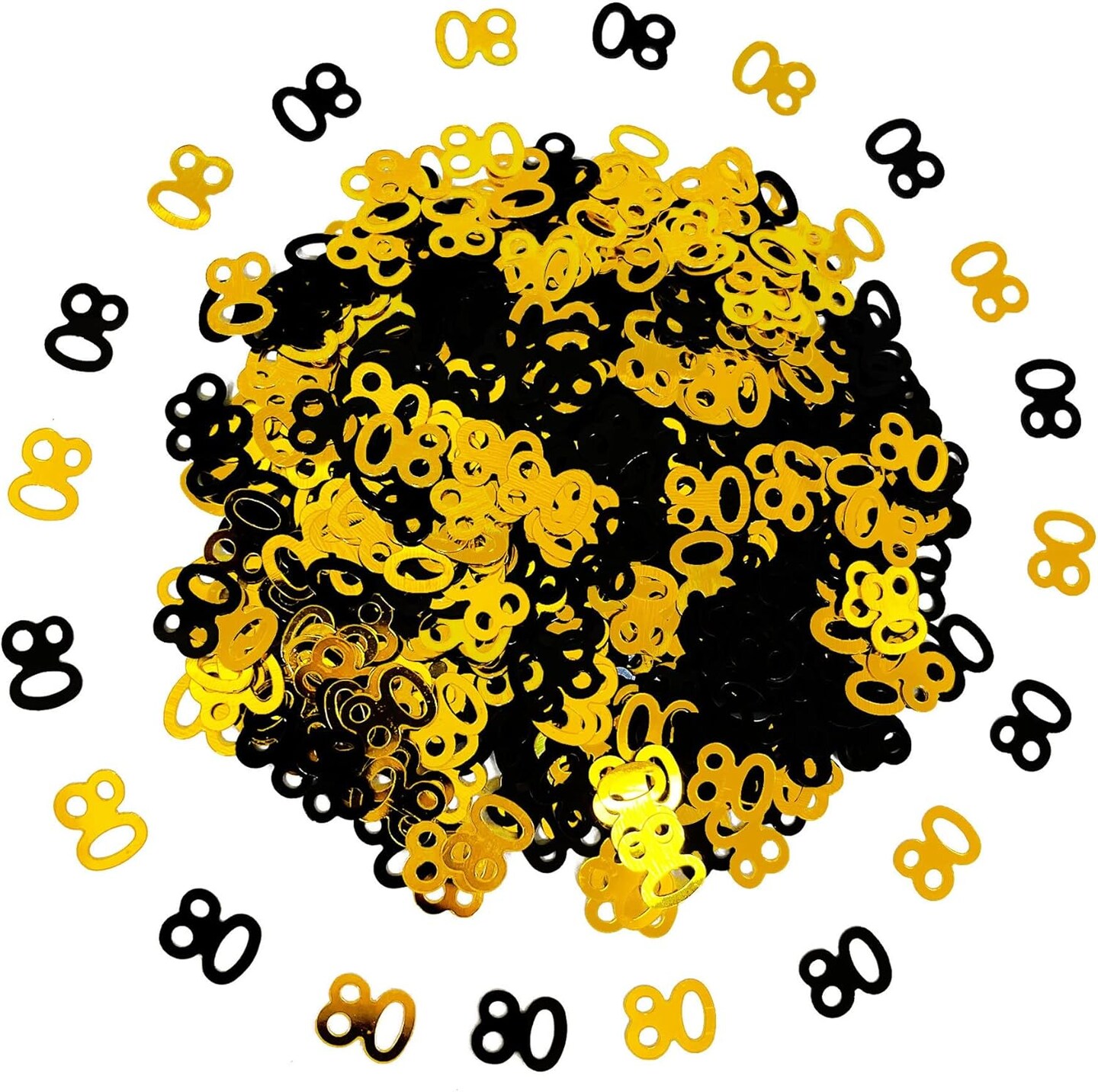 Cheers to 80 Years Balloons Black and Gold 80 Birthday Decorations for Women Men 80th Birthday Balloons Latex Gold Confetti Balloon 80 Anniversary Theme Happy Birthday Party Supplies 12 inch