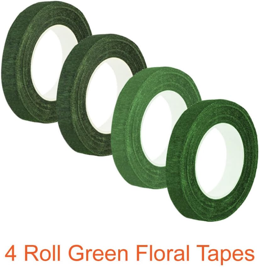 Floral Tape and Floral Wire Arrangement Tools Kit with Wire Cutter 26 Gauge Stem Wire and 22 Gauge Paddle Wire for Bouquet Stem Wrap Florist