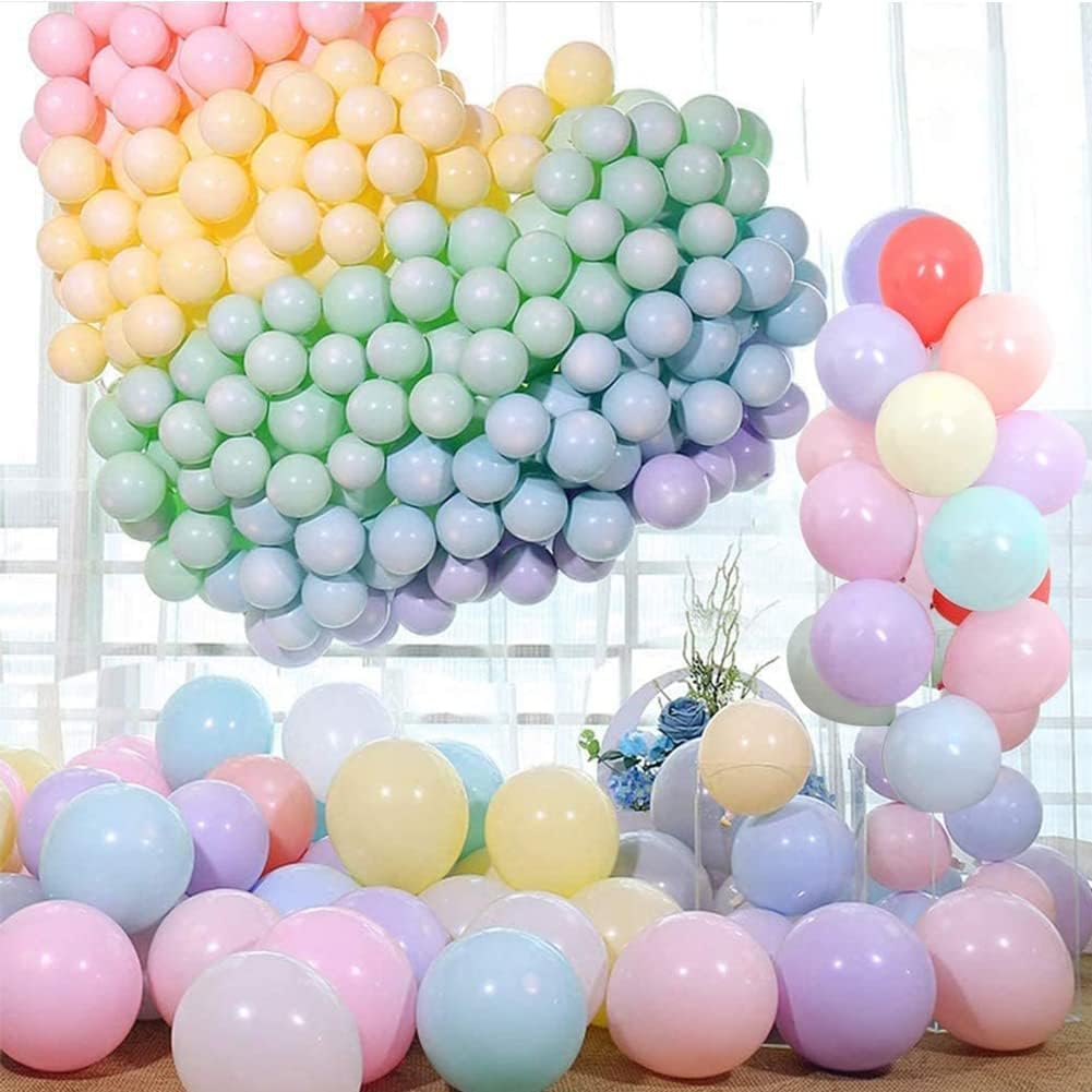 130pcs Pastel Balloons 18&#x22; 12&#x22; 10&#x22; 5&#x22; Macaron Latex Balloon Garland Arch Kit for Birthday Easter Baby Shower Graduation Wedding Gender Reveal Anniversary Party Decorations