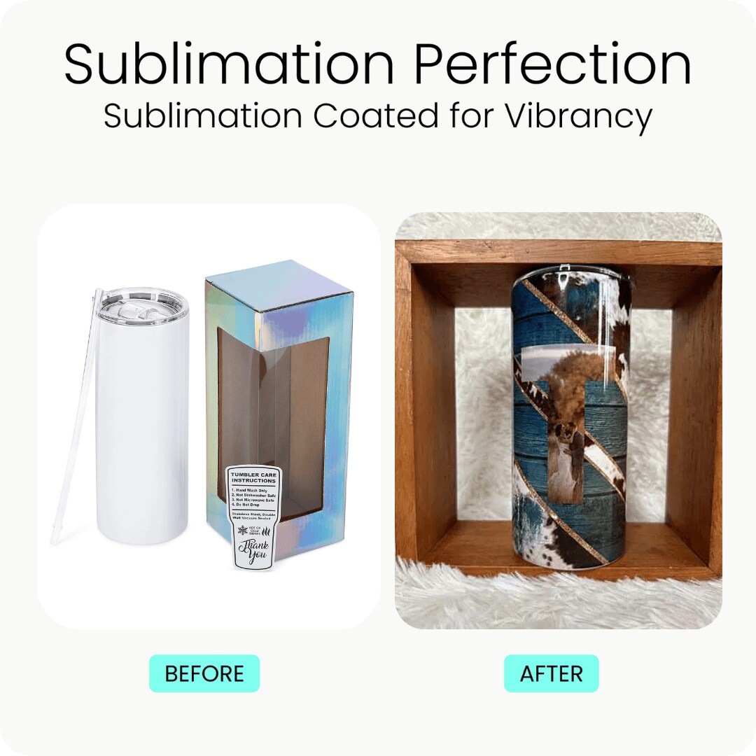 Makerflo 30 oz Thick Sublimation Blank Tumbler with Lid and Straw - Pack of 25 | Craft-Ready for DIY Gifts &#x26; Personalization (Sublimation, Epoxy, UV DTF, Vinyl, and Laser Engraving)