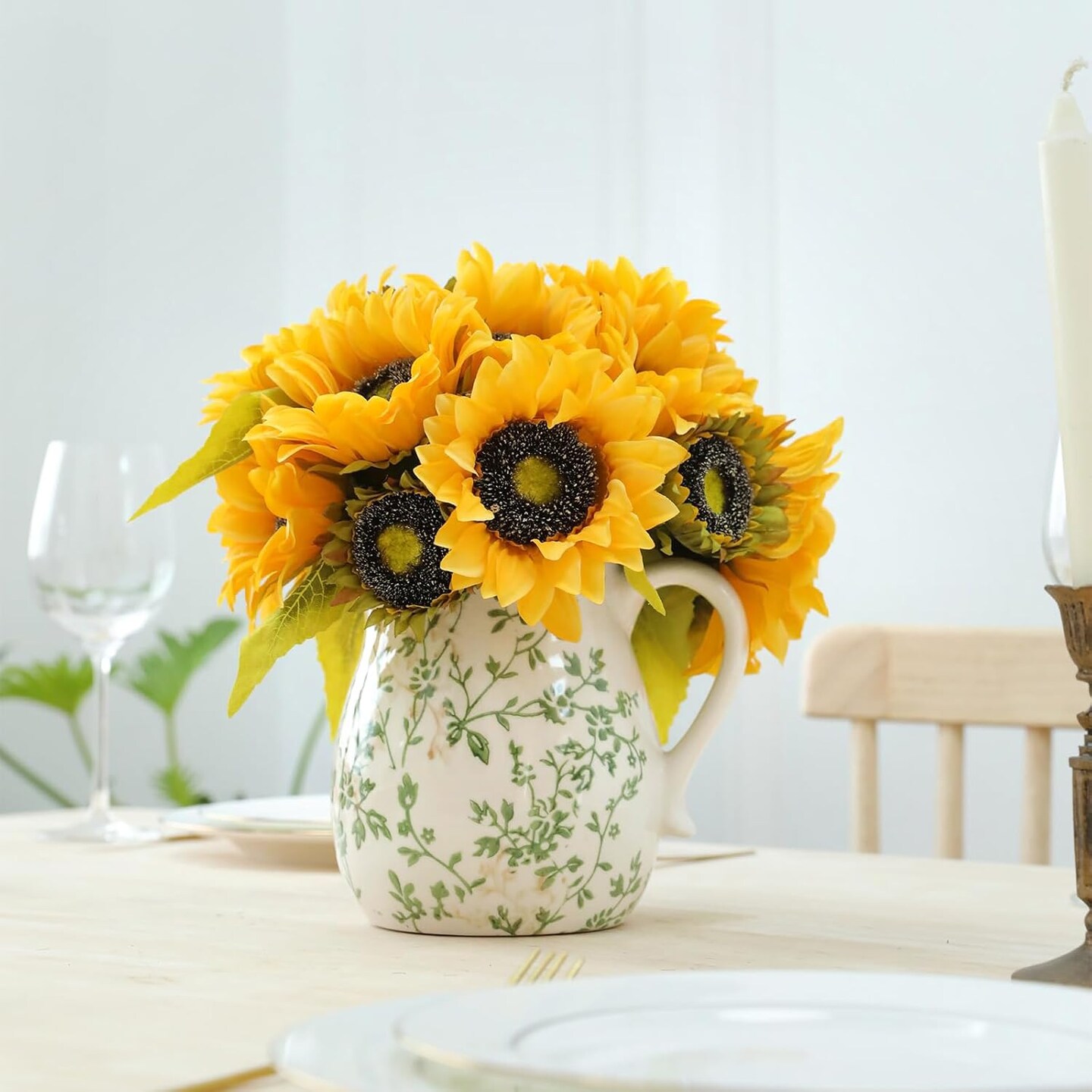 9Pcs Artificial Sunflowers Fake Sunflowers