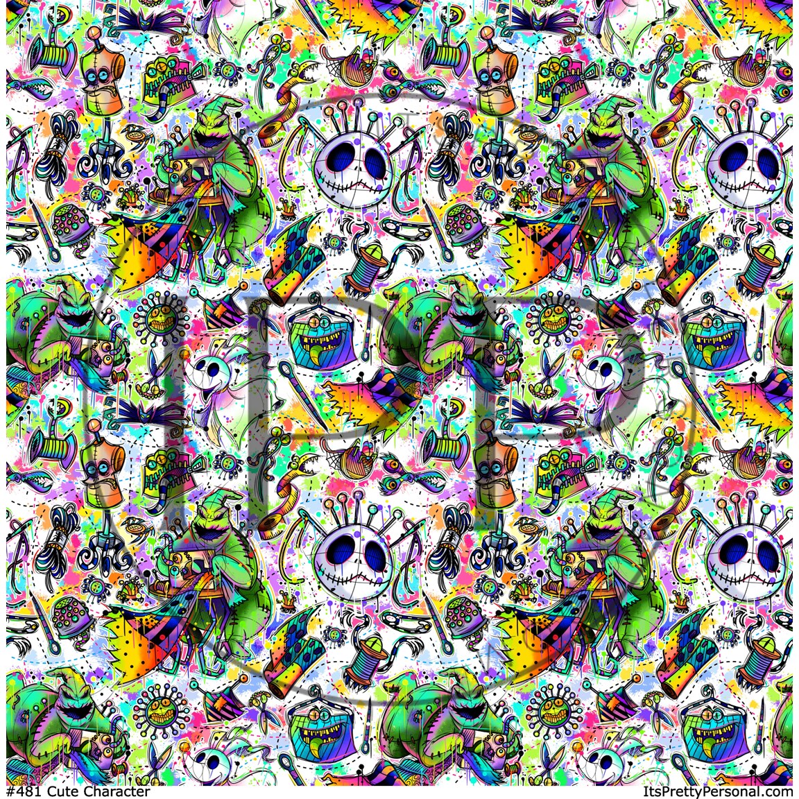 #481- Cute Character Christmas Nightmare- 12x12 Pattern Vinyl