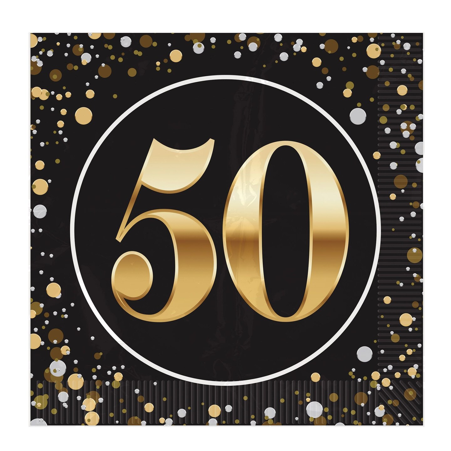 192 Pack Bulk 50th Birthday Lunch Napkins 2-Ply Party Supplies