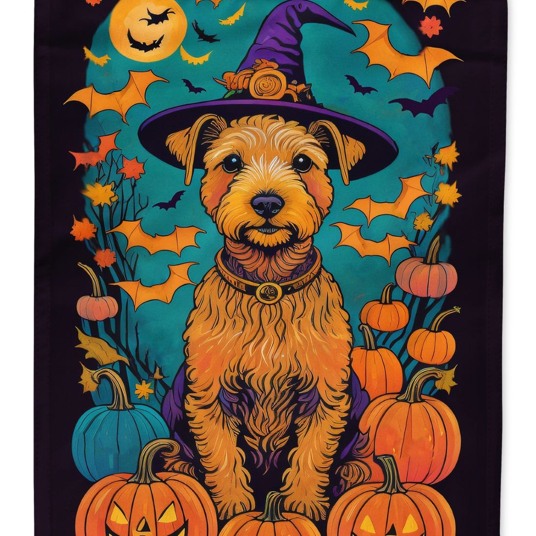 Edge Collections - 11.25" X 15.5" - Multicolor - Garden Flag Lakeland Terrier Halloween Yard Flag - 1 Piece