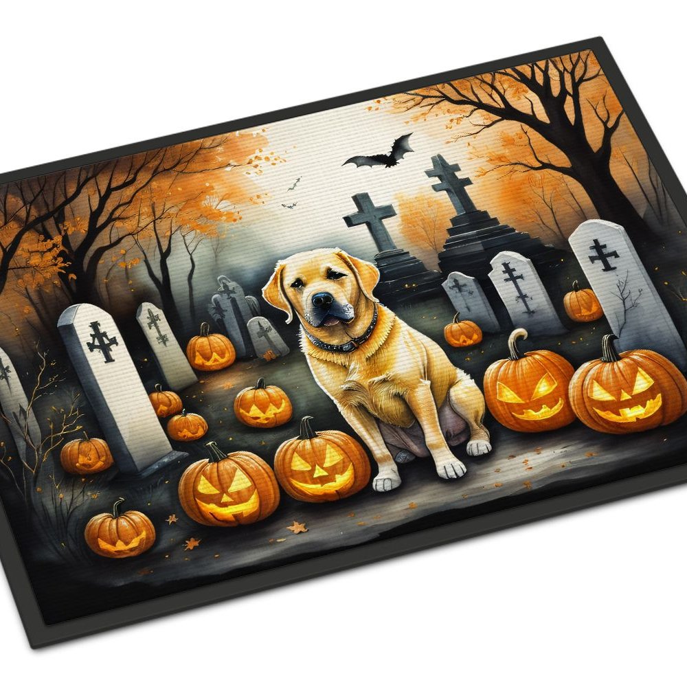 Edge Collections - 24" x 36" - Multicolor - Labrador Retriever Spooky Halloween Doormat - 1 Piece