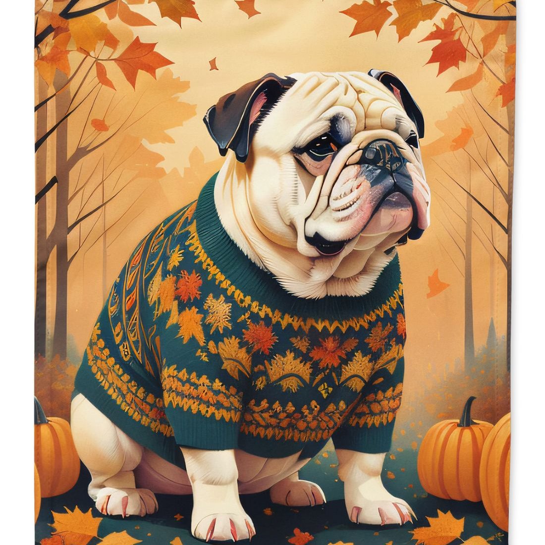 Edge Collections - 11.25" X 15.5" - Multicolor - Garden Flag English Bulldog Decorative Yard Flag - 1 Piece