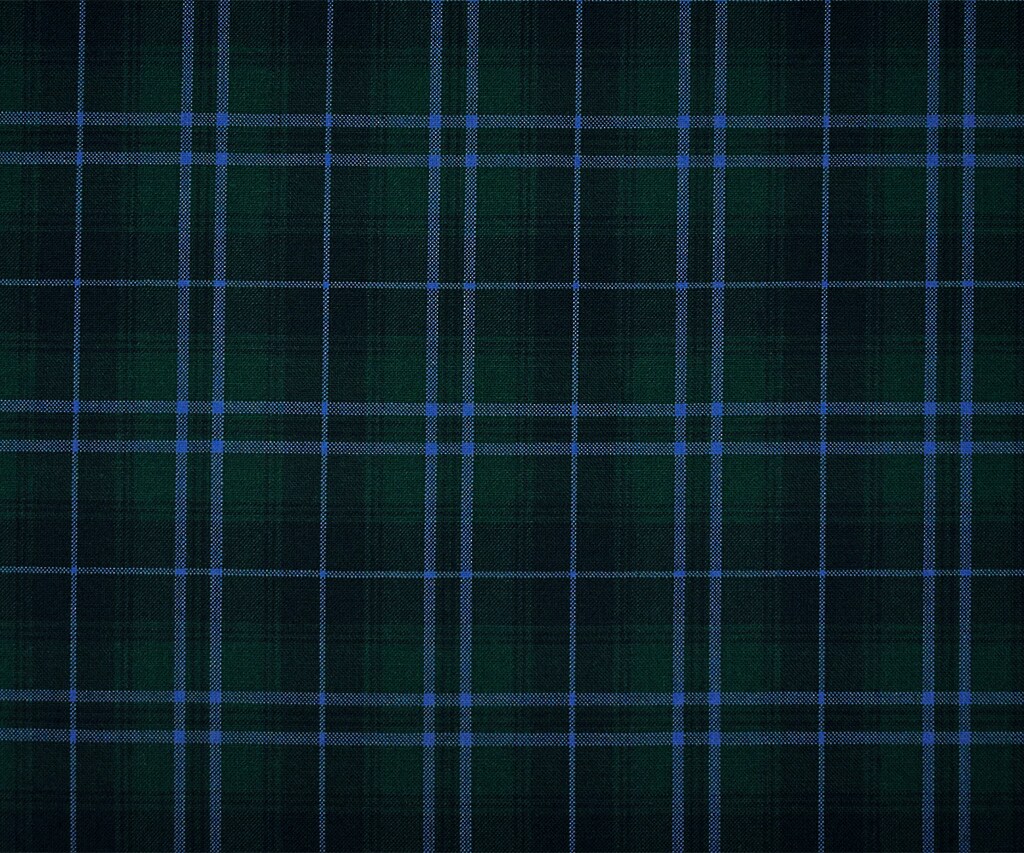 Blue-Green-Multi Poly Wool Plaid Check Shirting Woven Fabric By the Yard