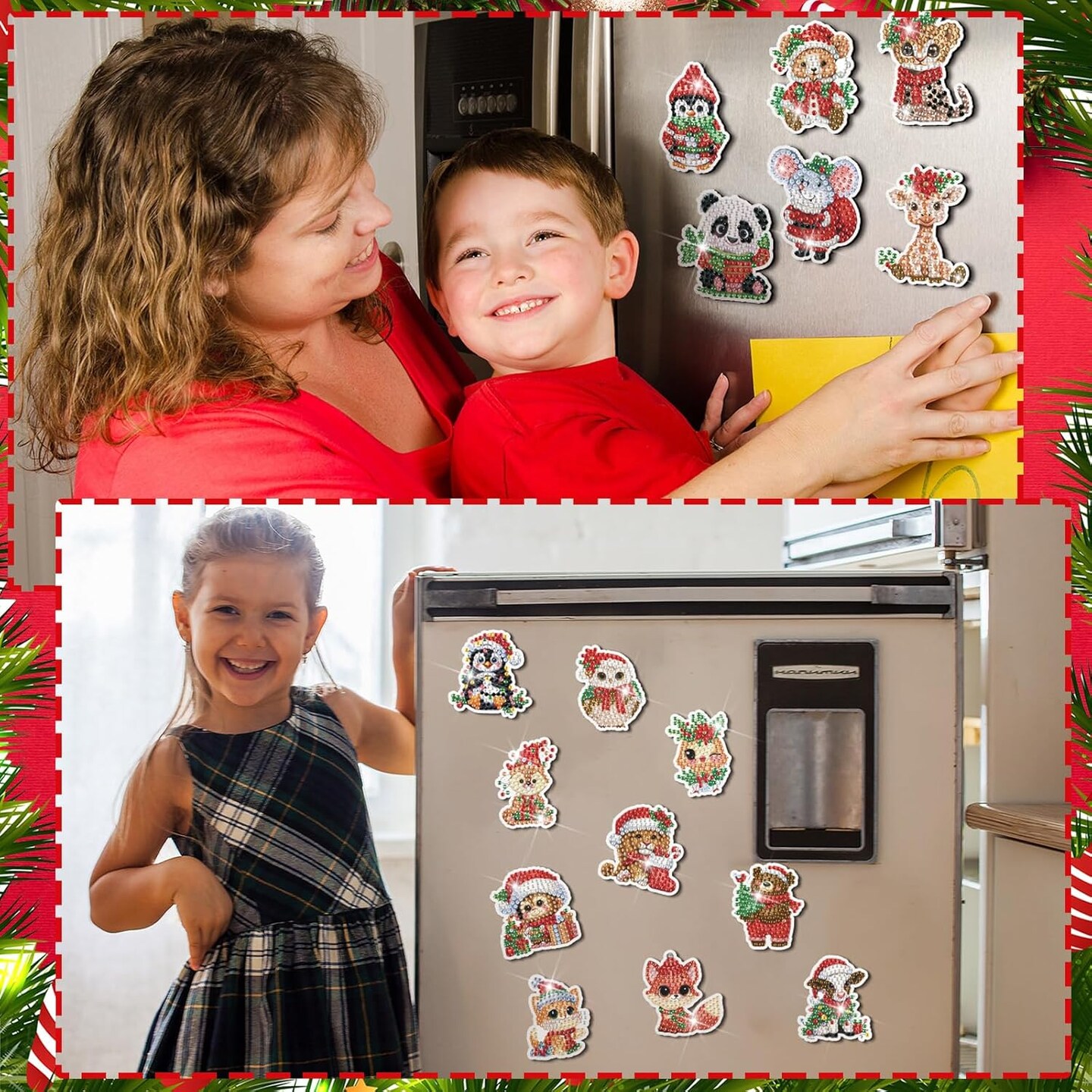 30 Pcs Christmas Diamond Painting Magnets Kits(Christmas)