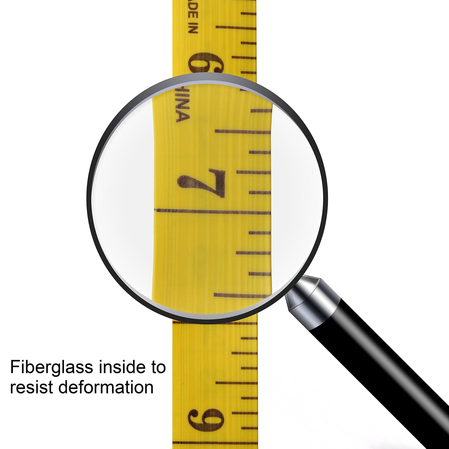 Wisdompro120-Inch(300cm) Soft Tape Measure for Sewing Tailor Cloth, Body Measurement - Indexed in Metric and Standard Units, Convenient 0.75 Inch Wide PVC Fiberglass Ruler - Yellow