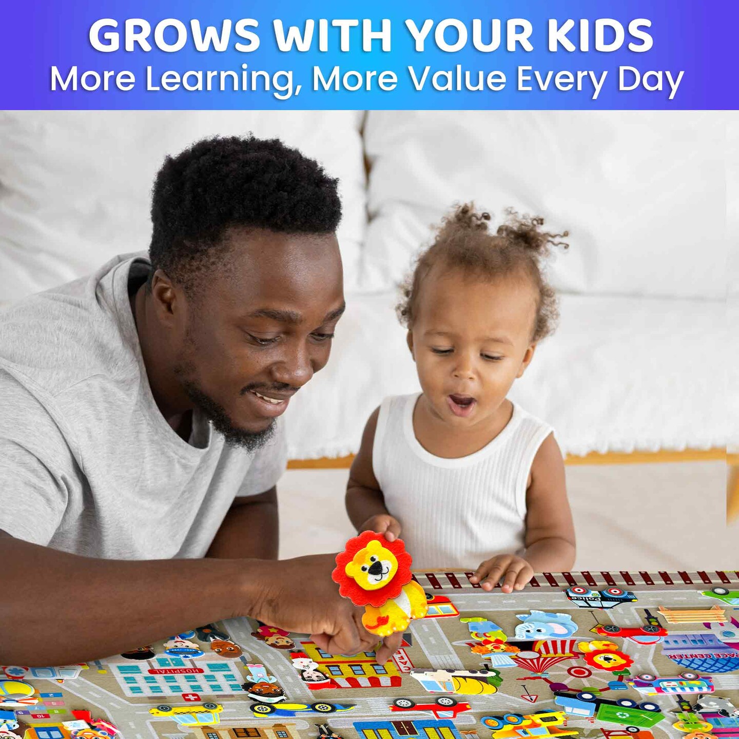 Felt Board City for Kids | Educational Flannel Toy