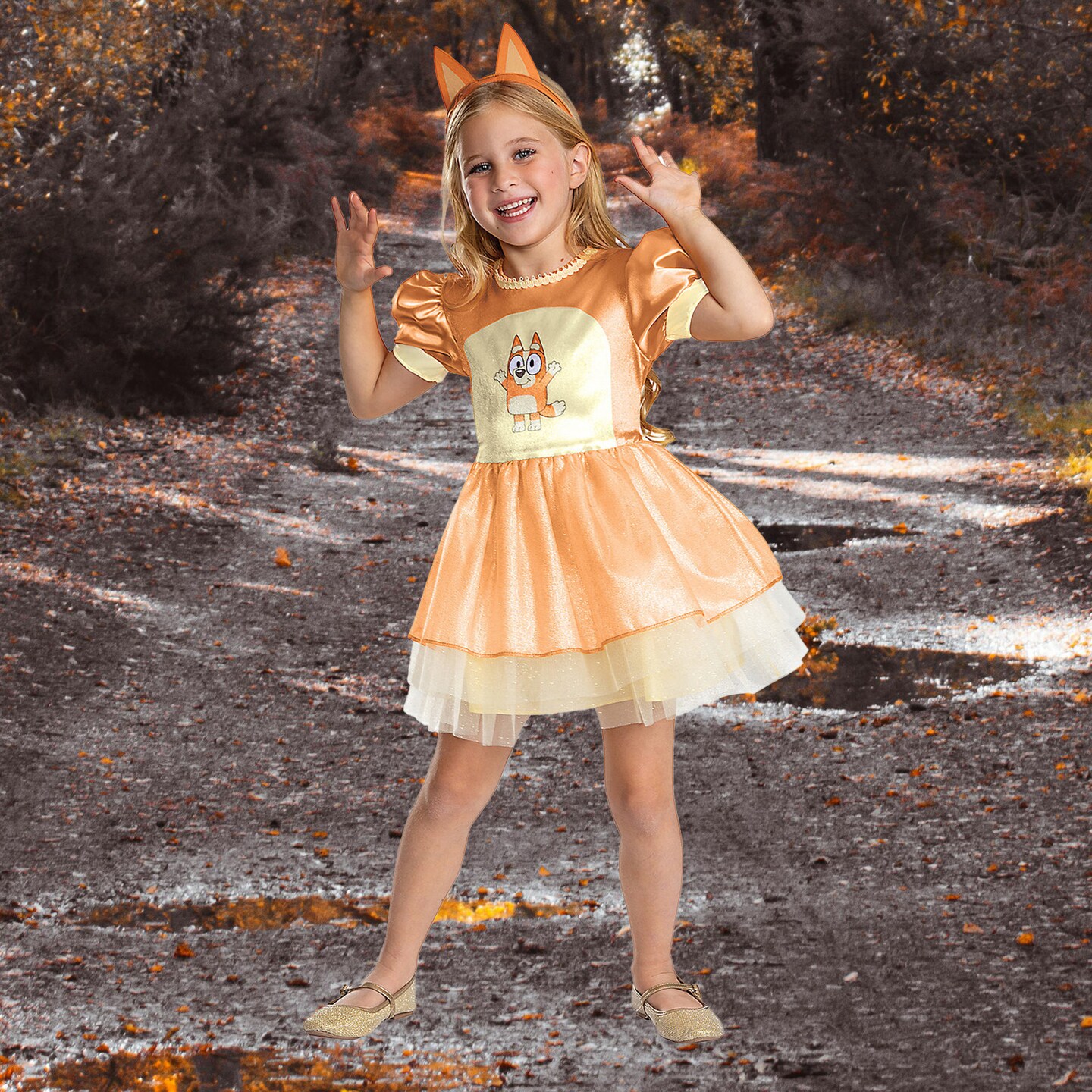Toddler Bingo Costume Dress with Character Headpiece and Ears Perfect for Halloween Party