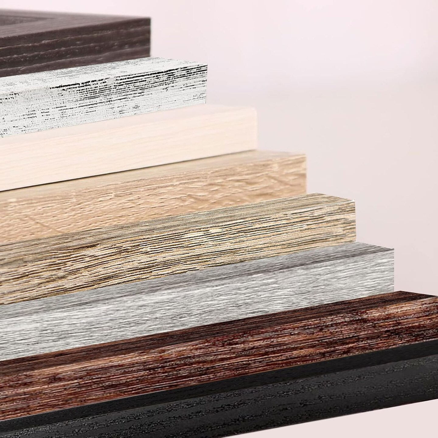 Set of 8 5x7 Picture Frames - Rustic Picture Frames Multi Wood Color