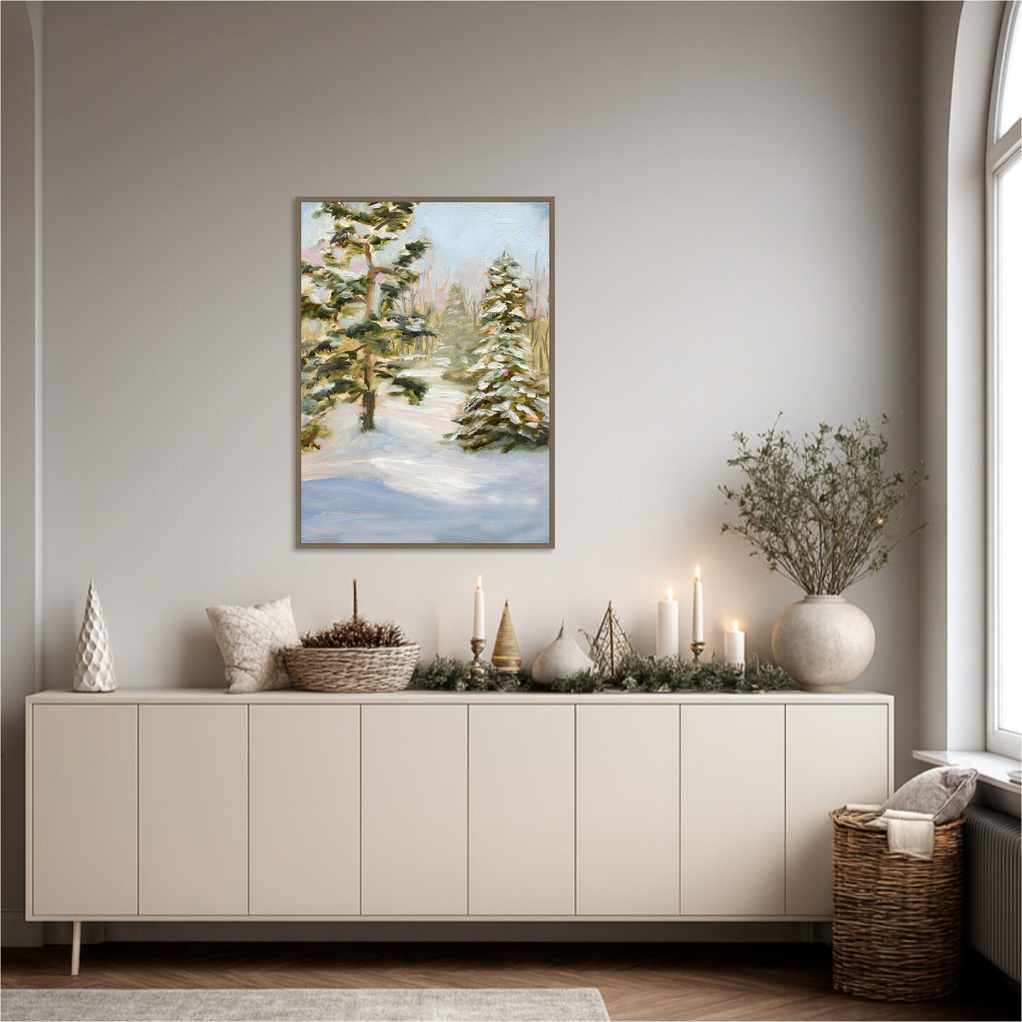 Trees in Winter by Sandra Iafrate Framed