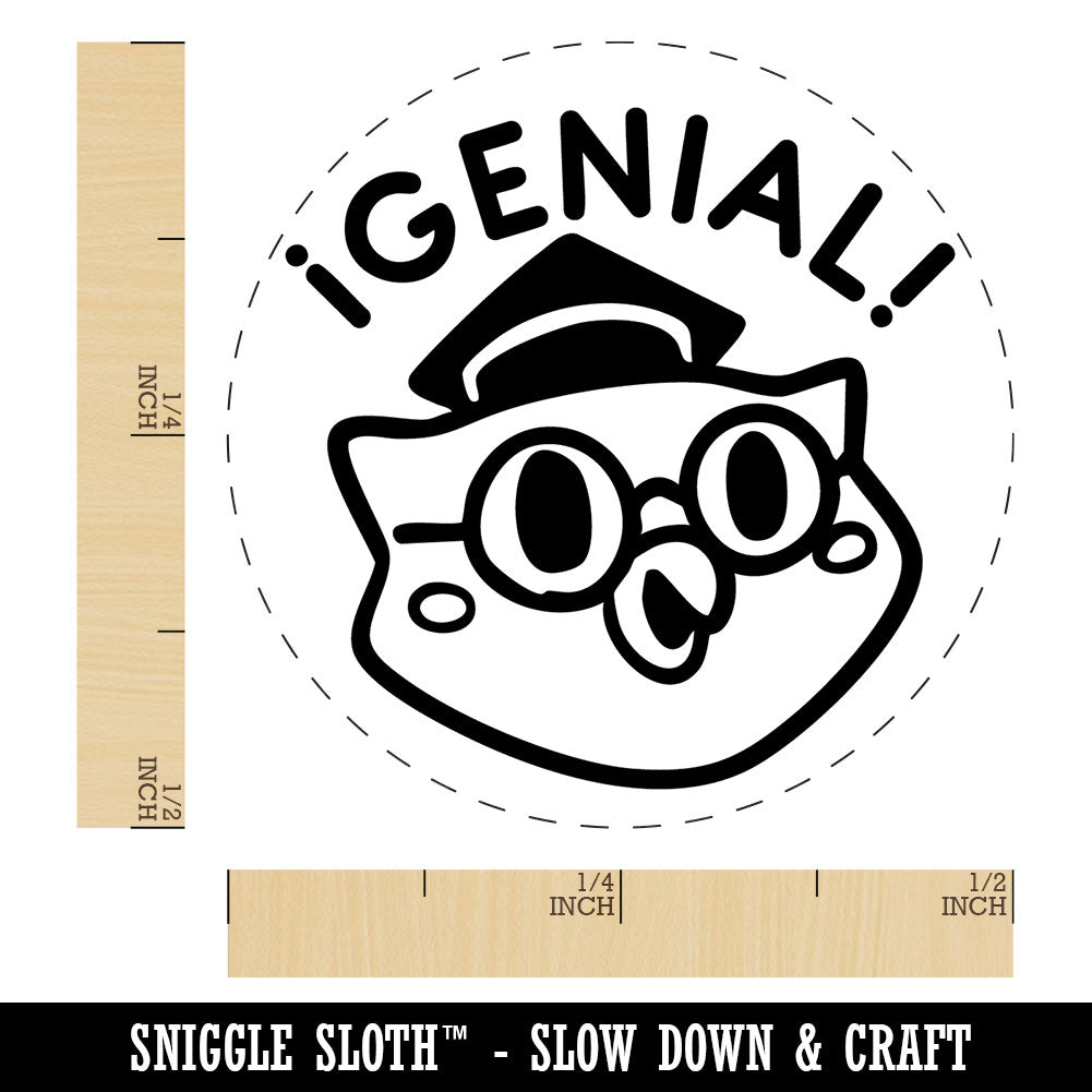 Genial Spanish Brilliant Scholar Owl Bird Teacher Stamp Self-Inking Rubber Stamp for Stamping Ink Stamper