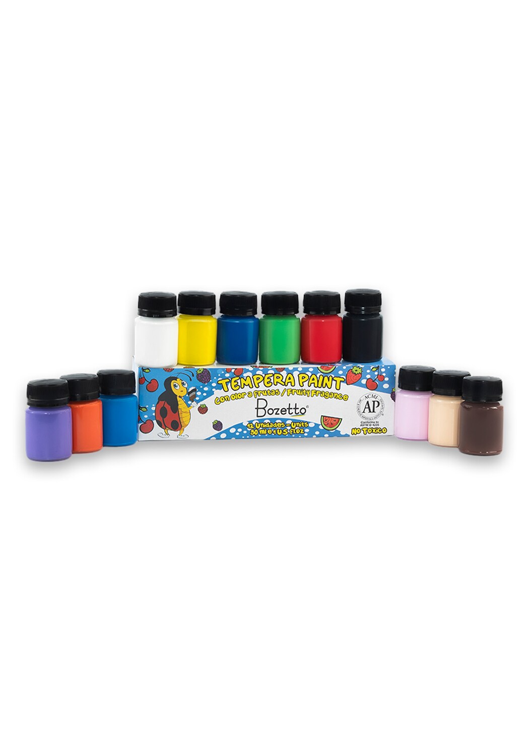 28300 Tempera Paint Set - 12 Units / 1 U.S fl oz