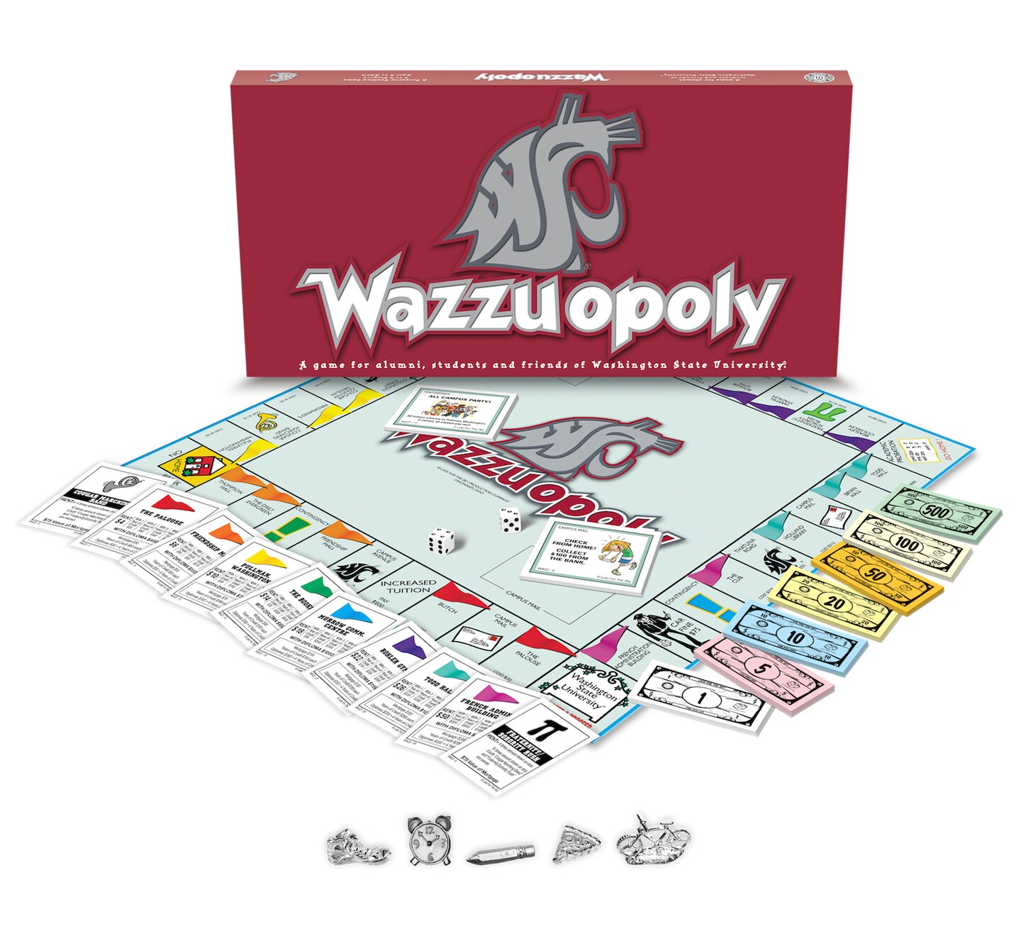 Late for the Sky: Washington State University - Wazzu-Opoly Monopoly Board Game