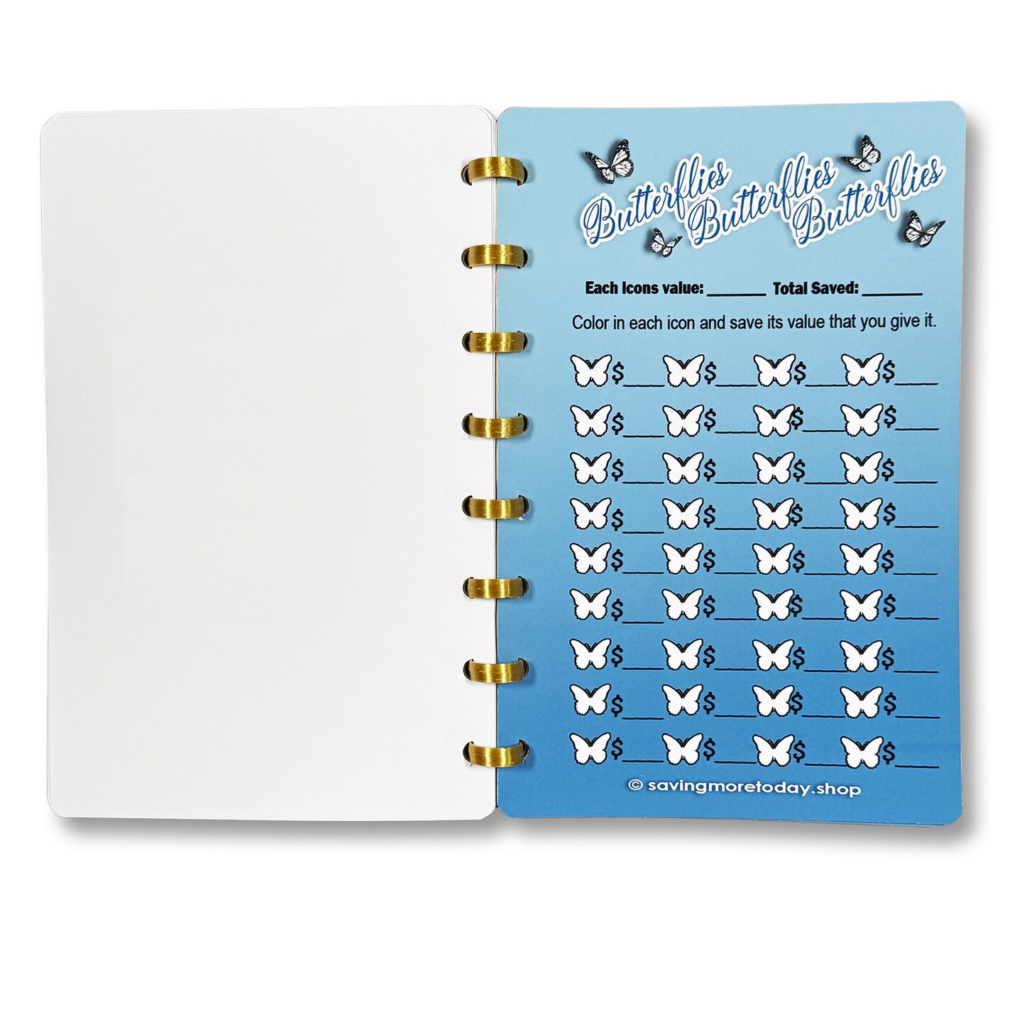 A5 size Binder with 10 Pages of Savings Challenges!!! Great saving
