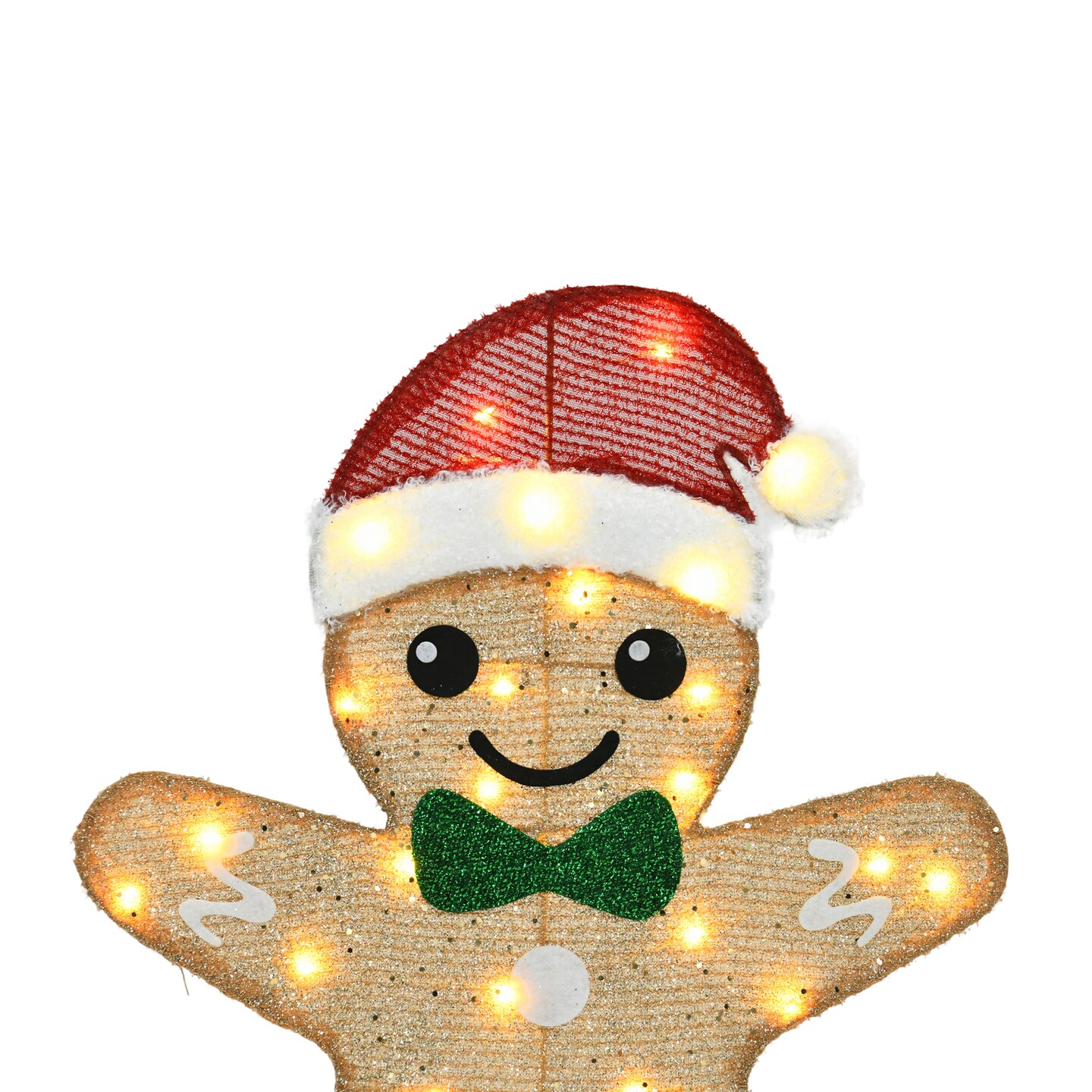 40 Inch & 42 Inch Height Set of 2 Mug Gingerbread Men with Box Christmas Decoration with 80 LED Lights