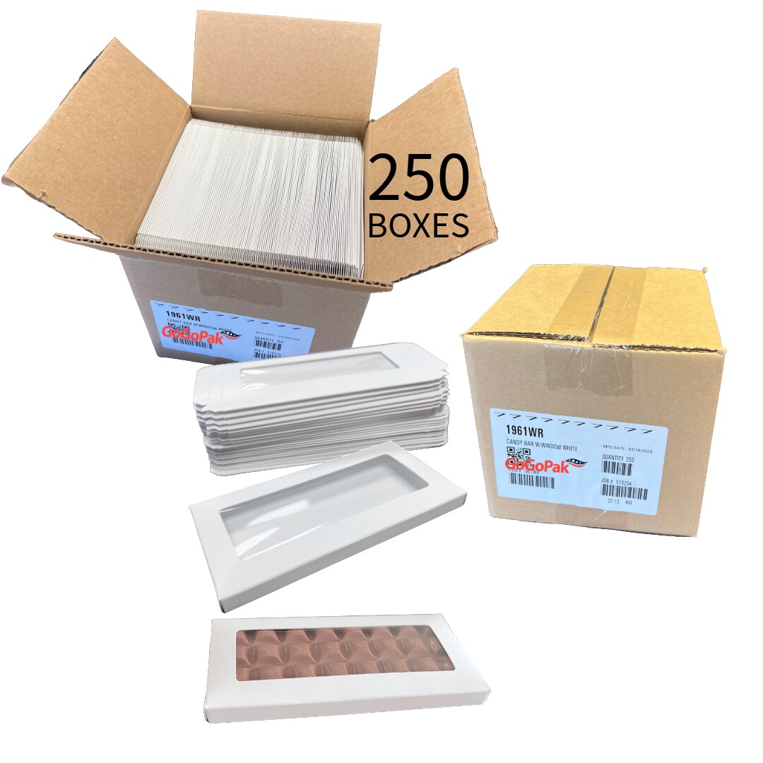 Made in USA - Empty (Fillable) Chocolate Bar Boxes - Bulk pack 250 Boxes