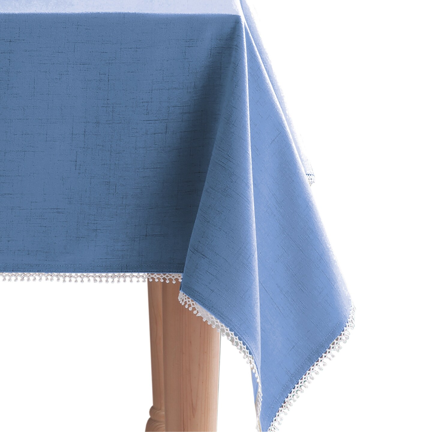Lenox French Perle Solid Tablecloth, Periwinkle - 60"W x 84"L