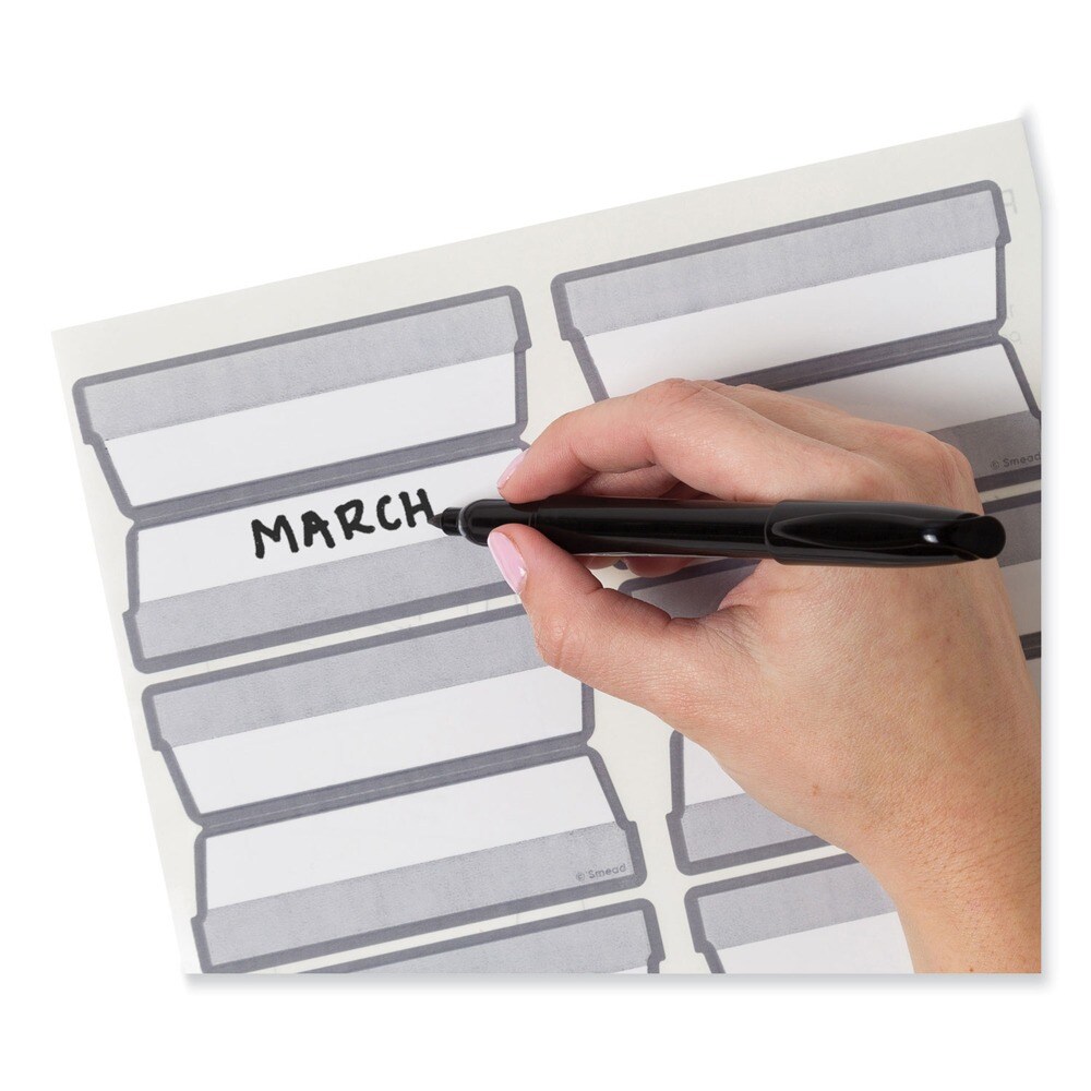 Smead 1/3-Cut Colored Hanging File Folders with ProTab Kit - Red/Letter Size (1-Kit)