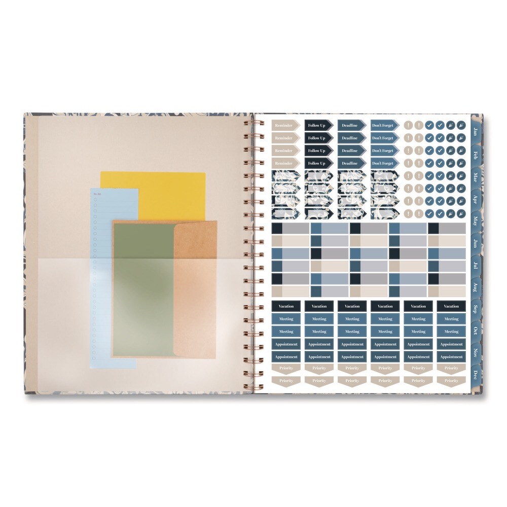 AT-A-GLANCE 11 in. x 8.5 in. 12-Month (Jan-Dec 2026) Elizabeth Weekly/Monthly Planner - Blue Cover