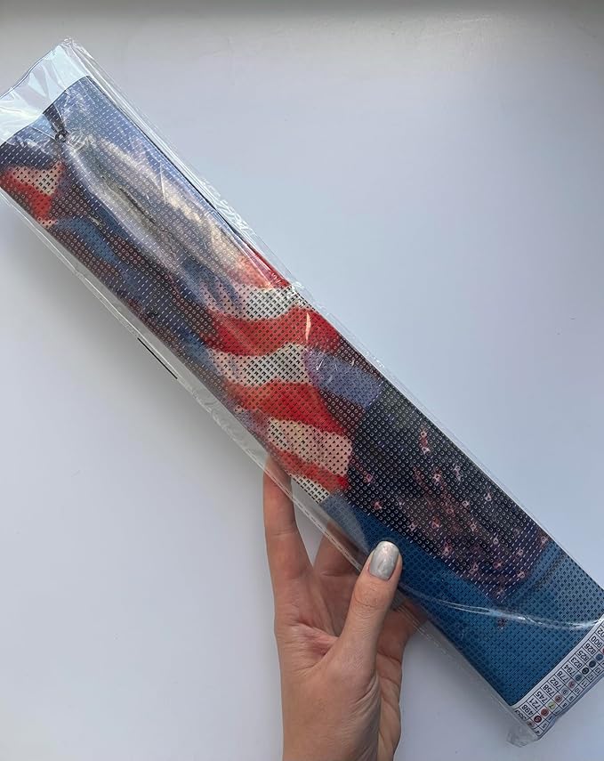 American Flag 4th of July Diamond Painting Kit for Adults – Independence Day Full Drill 5D Rhinestone Art, Patriotic Wall Decor, DIY Home Painting Kit 17.7”×17.7”
