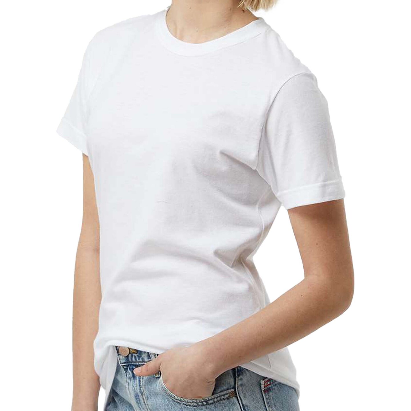 Tultex Women's Fine Jersey T-Shirt, Short Sleeve Crewneck Blank Tee for Crafts