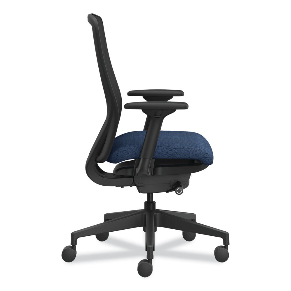 HON Nucleus Series 16.63 in. to 21.13 in. Seat Height Up to 300 lbs. Recharge Task Chair - Navy Seat, Black Back/Base