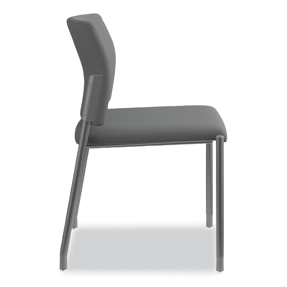 HON Accommodate Series 23.5 in. x 22.25 in. x 31.5 in. Guest Chair - Black Seat/Back/Textured Black Base (2/Carton)