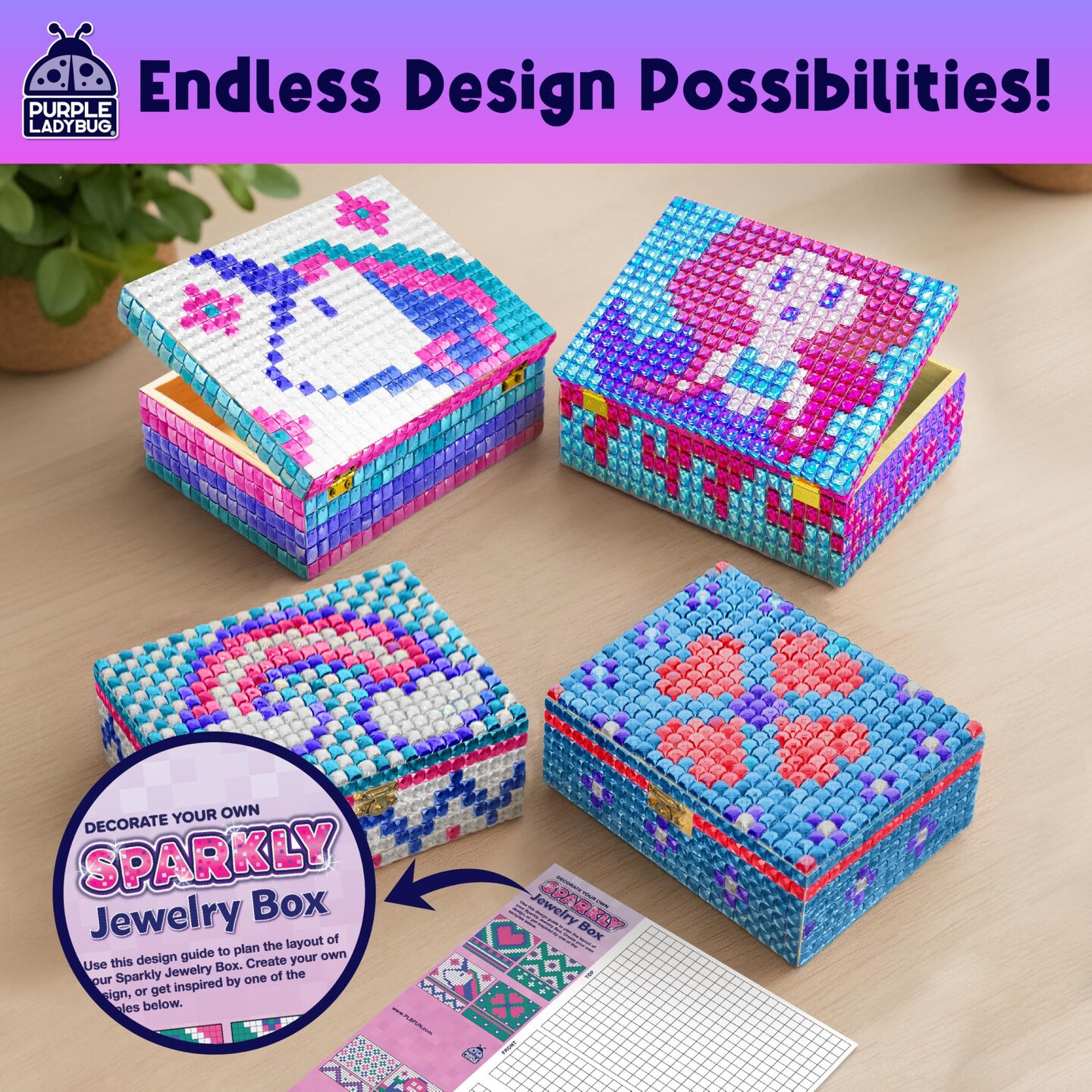 Jewelry Box Craft for Girls 8-12 6-8 - Birthday Gift for 7 8 9 10 11 12 Year Old Girl, Fun Mosaic Arts and Crafts for Kids Ages 8-12, Girls Toys 8-10