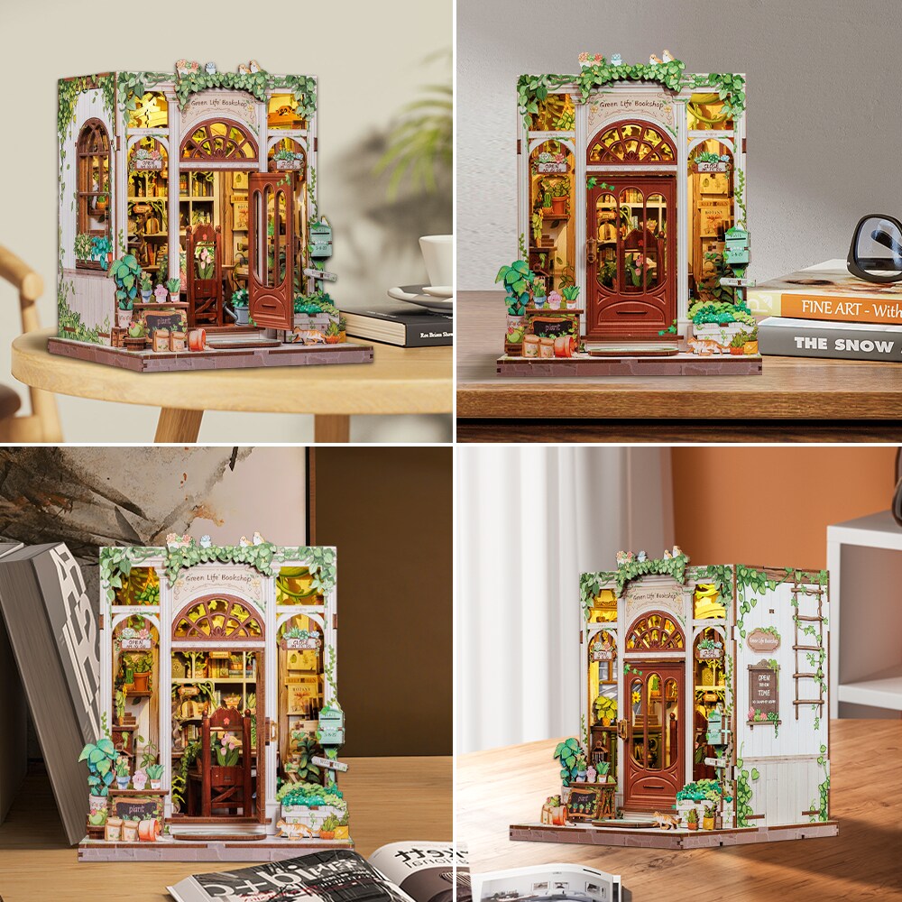 MiniCity Book Nook Kit DIY miniature serre-livres puzzle 3D en bois avec housse de protection contre la poussière pour adolescents et adultes (Sirens Song