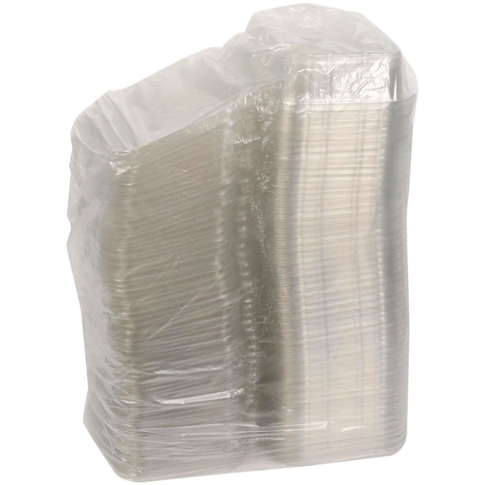 Pactiv Corp. 7.25 in. x 6.37 in. x 2 in. 24 oz. EarthChoice Tamper Evident Recycled Hinged Lid Deli Container - Clear (231/Carton)