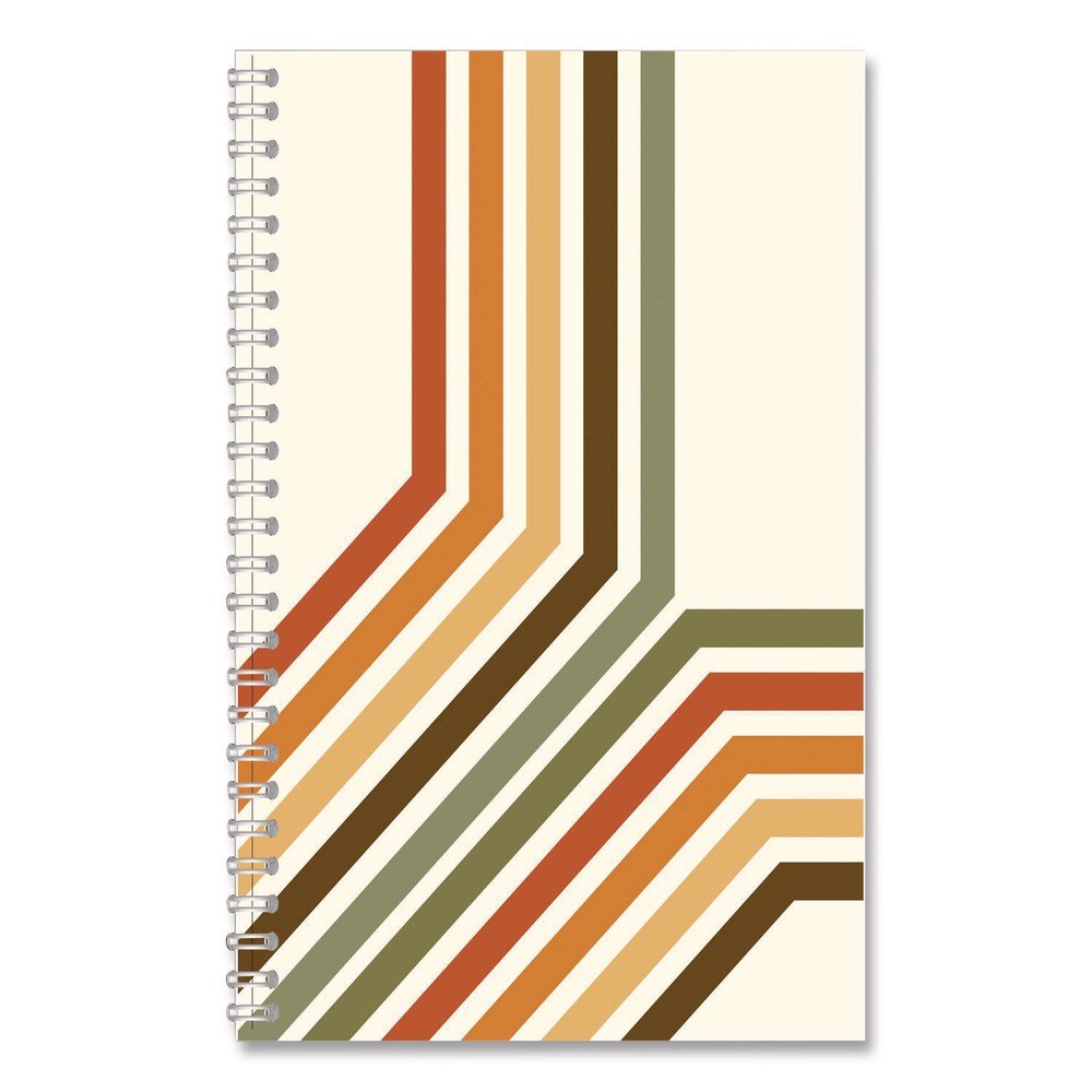 House of Doolittle Recycled Non-Dated Monthly/Weekly 70's Stripes Planner - Multicolor Cover