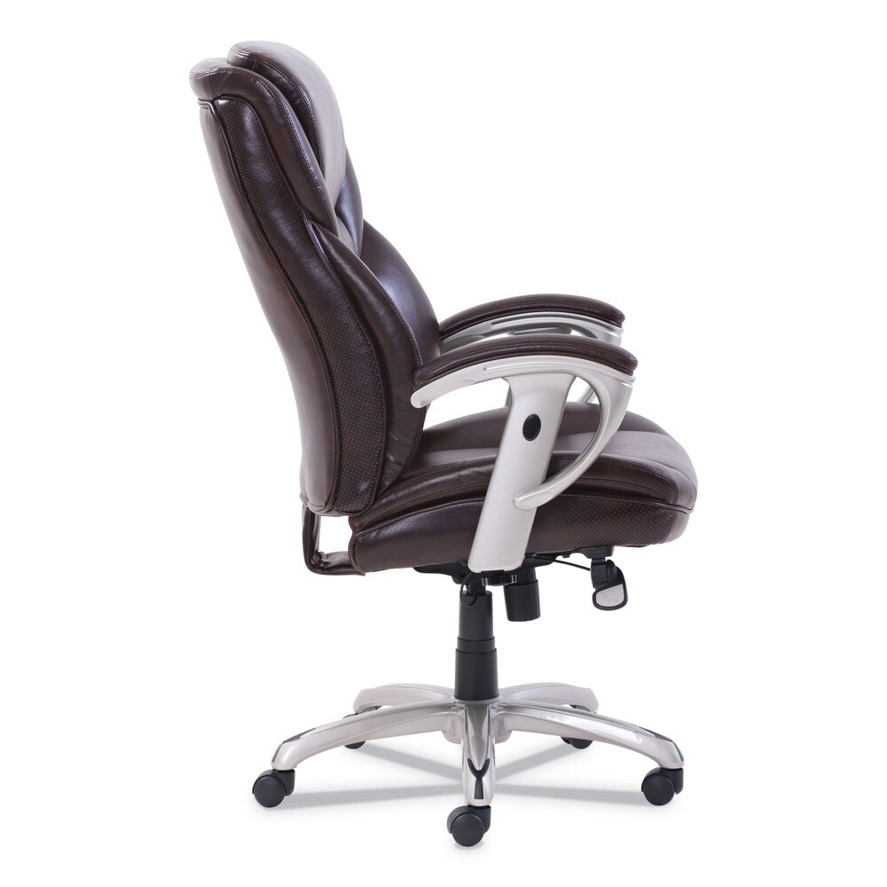 SertaPedic Emerson 300-lb. Capacity Executive Task Chair - Brown/Silver