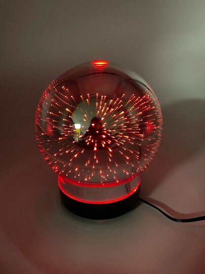 Sphere Diffusers For Essential Oils, 3D Glass Art -Fireworks- Oil Diffuser with Alternating Colors, Bedroom Decor, Gift for Her