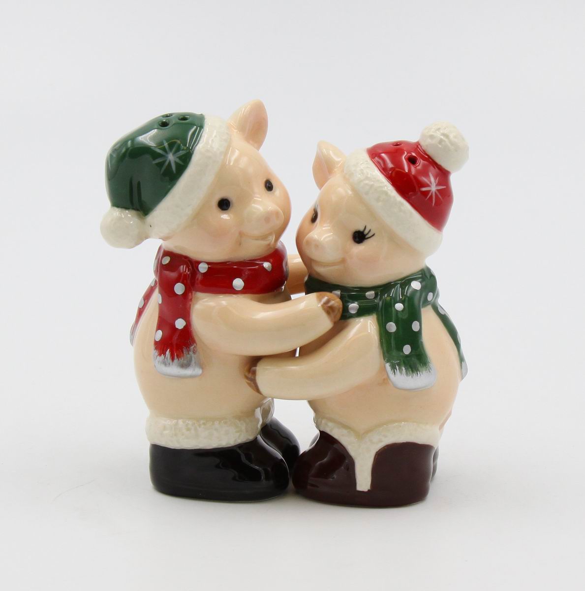 Christmas Pig Salt And Pepper Shakers, Home D&#xE9;cor, Gift for Her, Gift for Mom, Kitchen D&#xE9;cor, Farmhouse Decor
