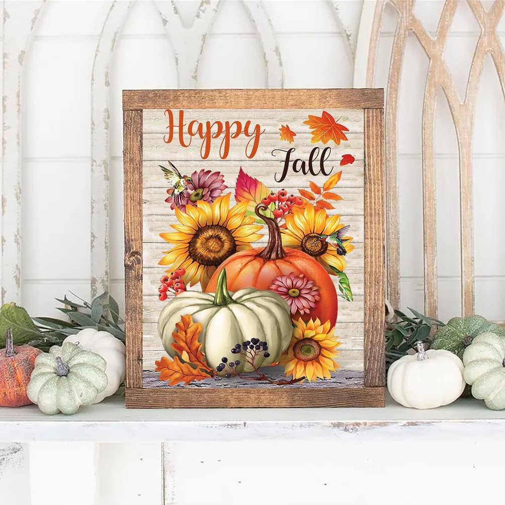 Fall Paint by Numbers for Adults with Framed