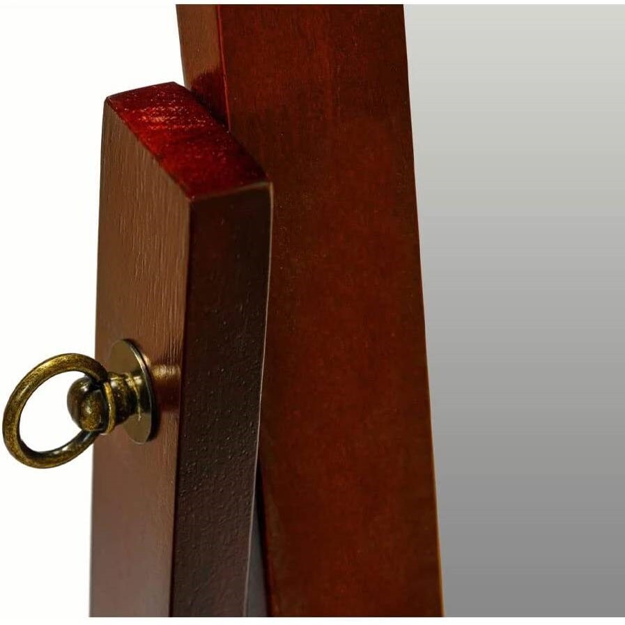 Cherry Wood Freestanding Full-Length Bedroom Mirror with Tilt Function