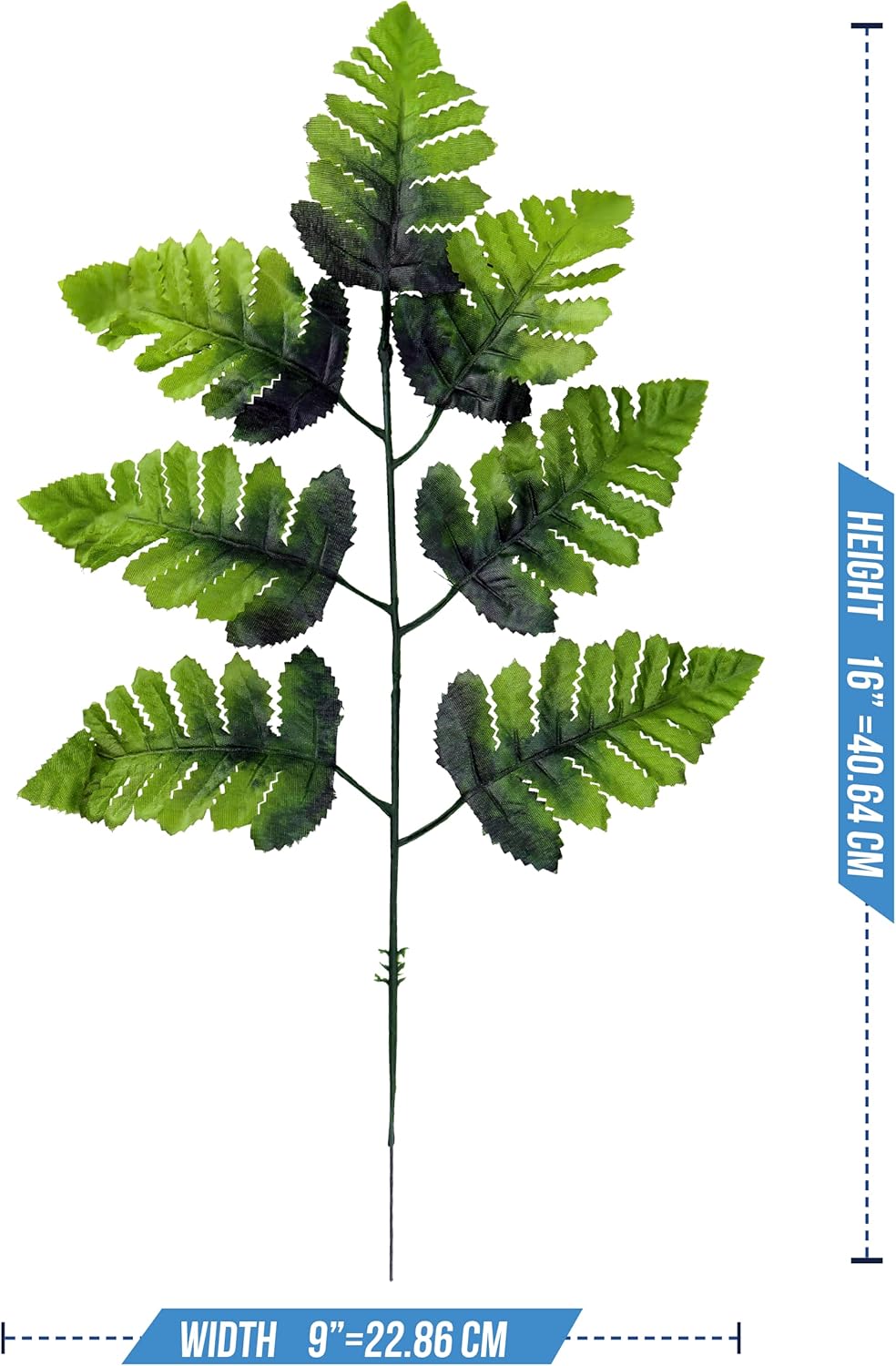 24-Pack Artificial Silk Leather Leaf Fern Fronds
