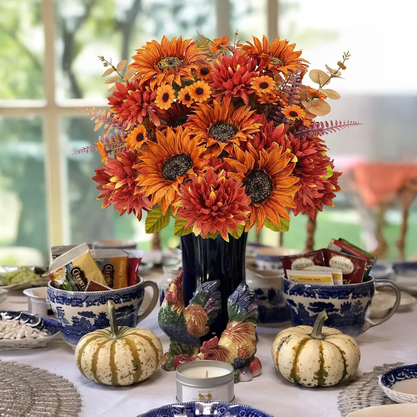 2 Pcs Fall Sunflowers Artificial Home Centerpiece
