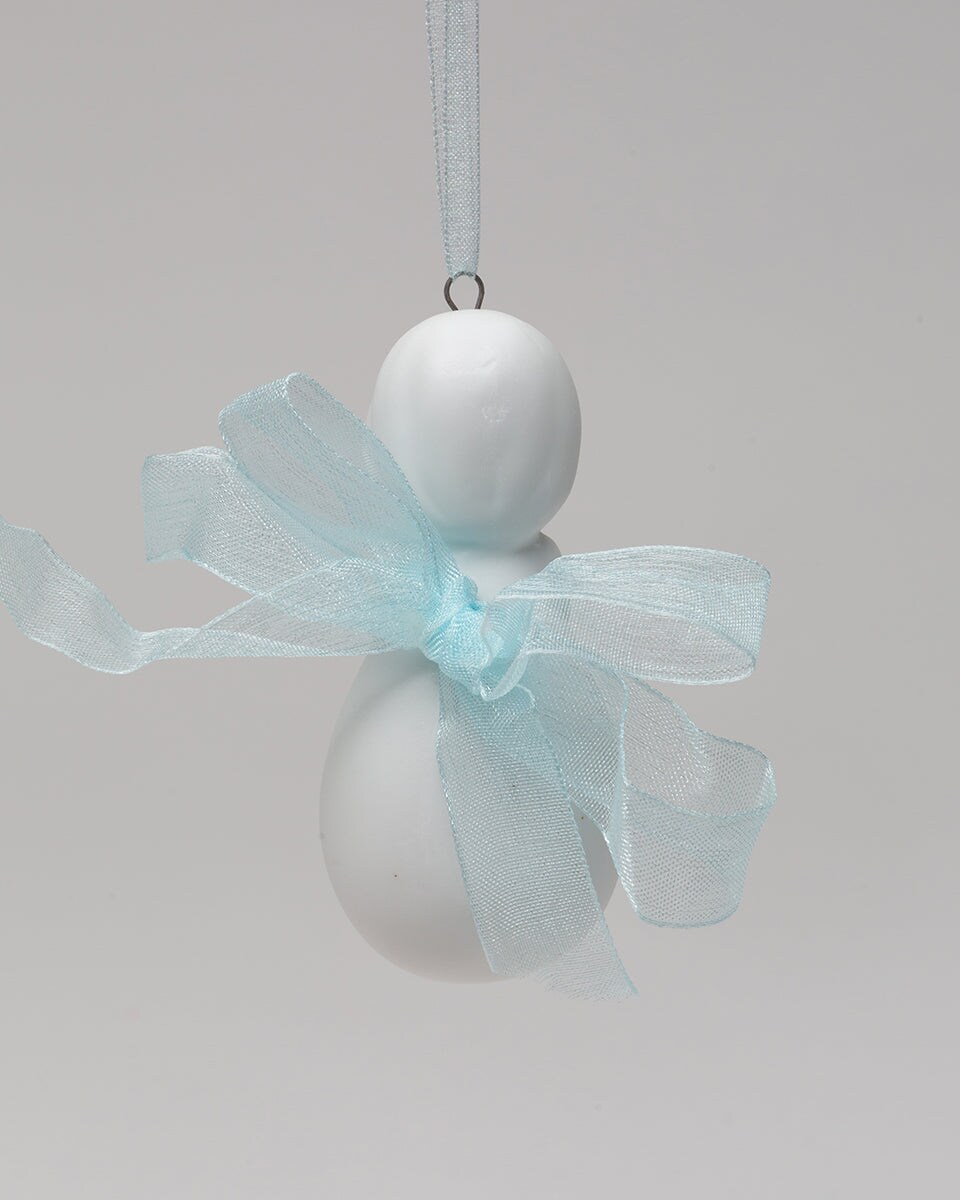 Ceramic Little Angel with Peace Dove Christmas Tree Ornament, Home D&#xE9;cor, Religious D&#xE9;cor, Religious Gift, Church D&#xE9;cor, Baptism Gift