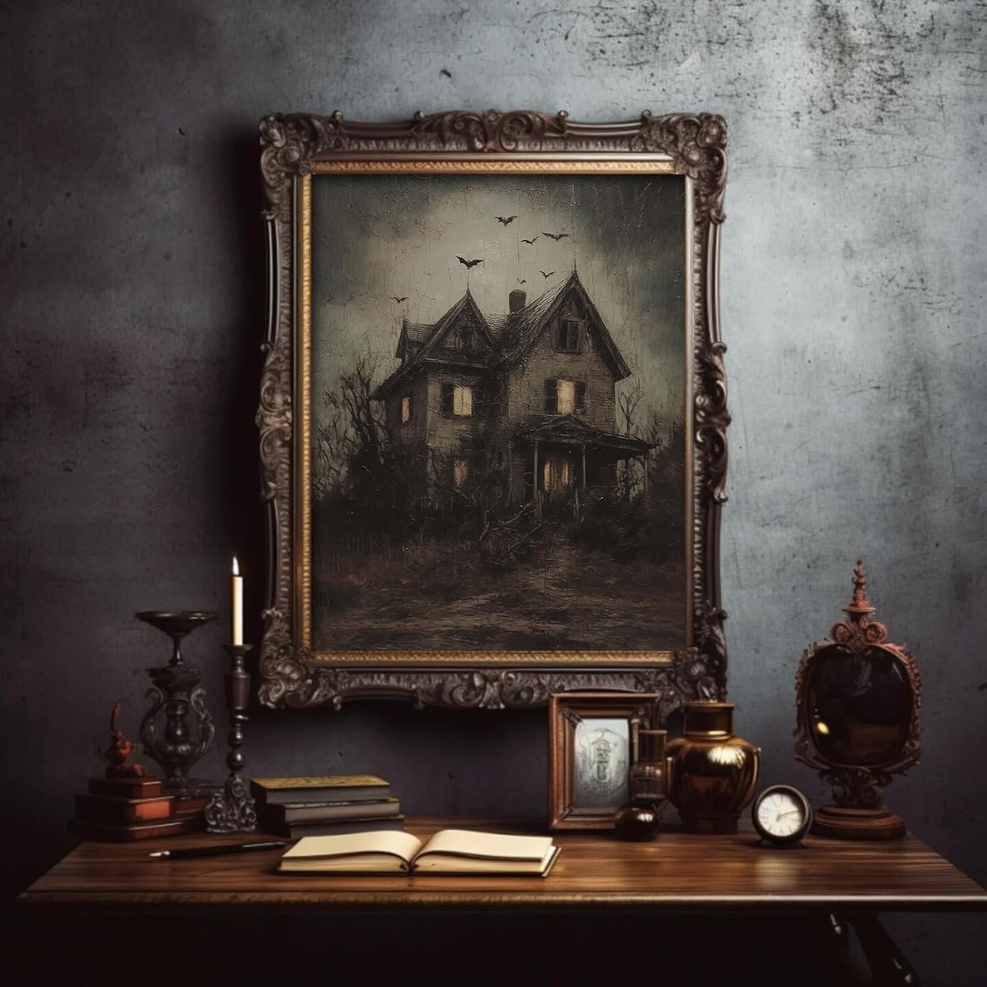 10Pcs Halloween Dark Wall Art