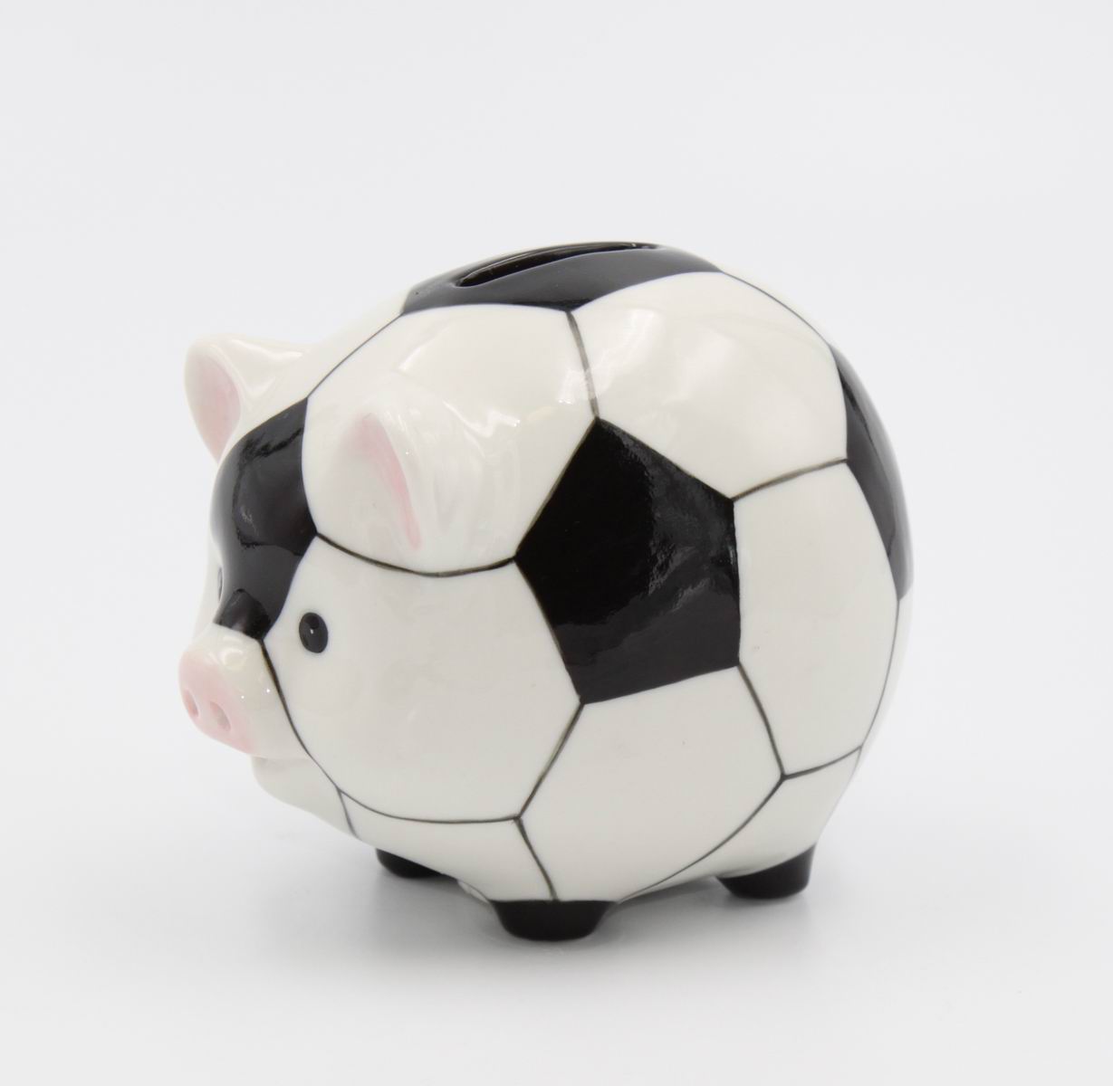 Ceramic Soccer Piggy Bank, Home Décor, Gift for Him, Gift for Dad, Gift for Son, Kid's Room Decor, Game Room Decor