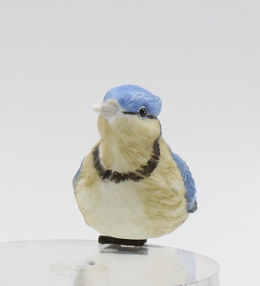 Ceramic Birdhouse Decor Bluejay Clip-On (Clip attached), Garden Decor, Bird Watcher Gift