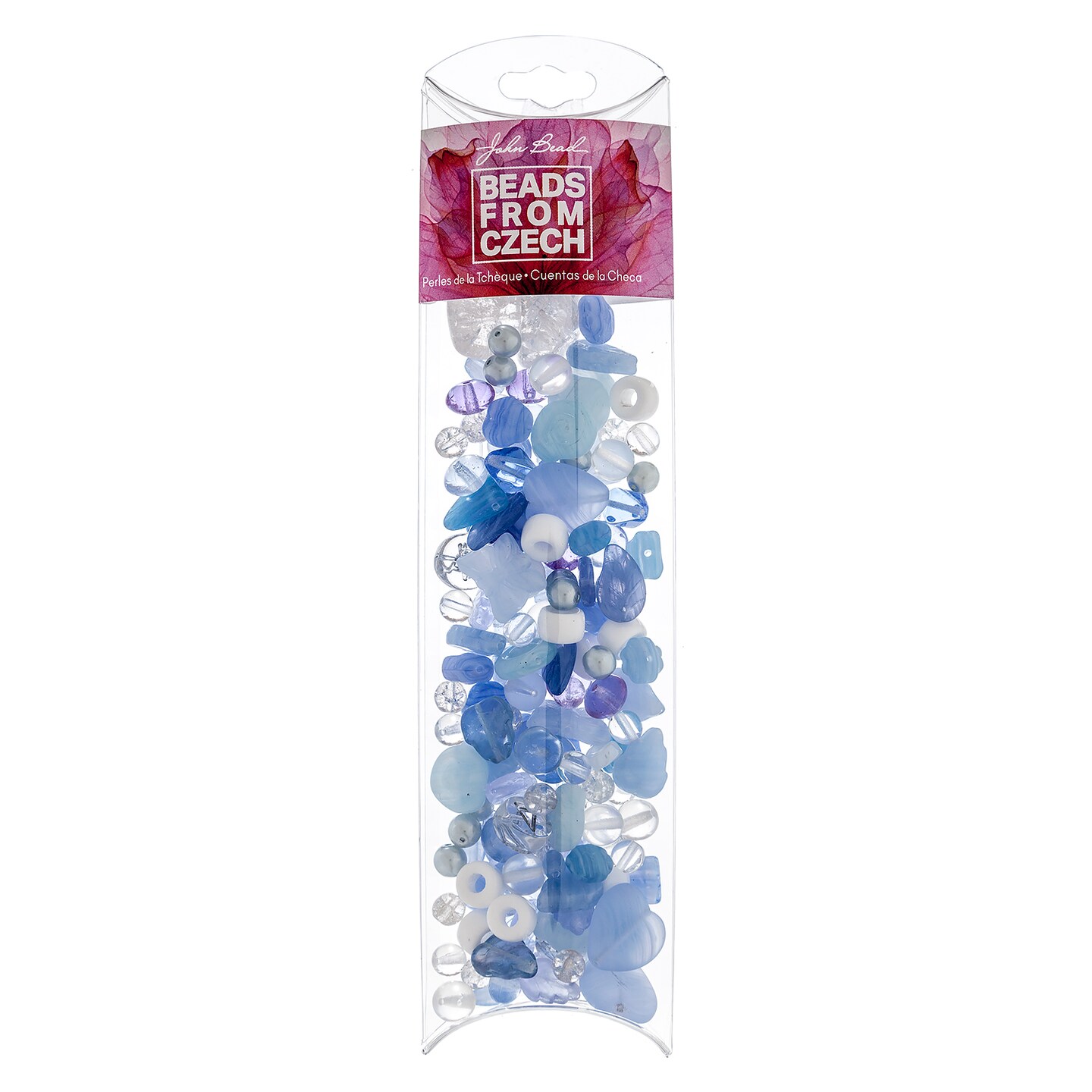 John Bead Mixed Czech Glass Beads Vial, 100g