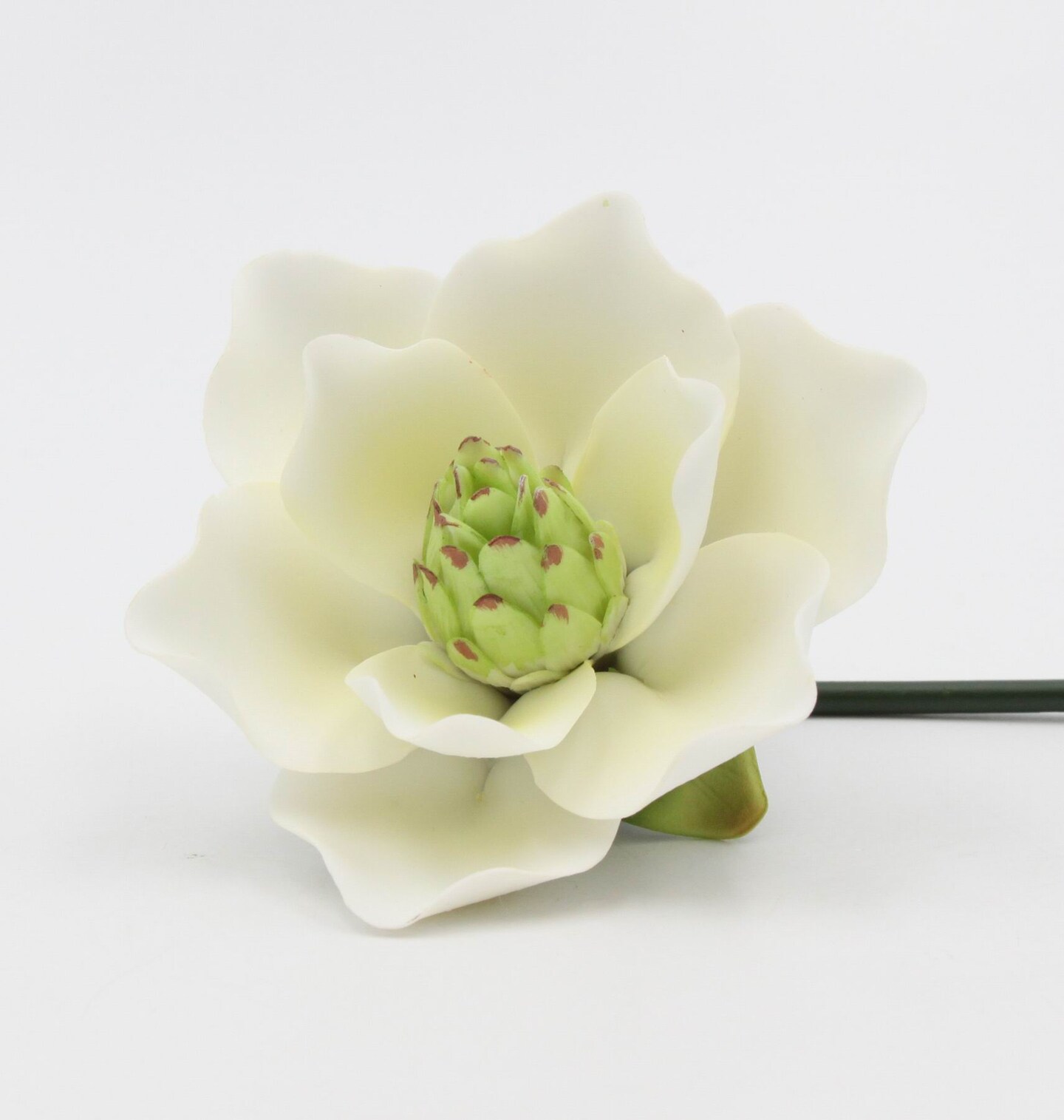 Ceramic Magnolia Flower with Stem, Home Décor, Gift for Her, Gift for Mom, Wedding Decor